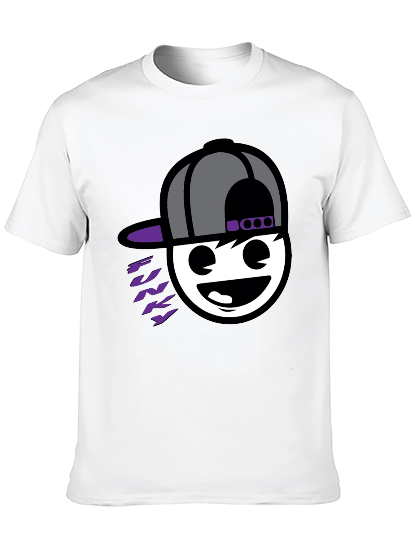 Funky Graphic Tee - Black Cotton Blend
