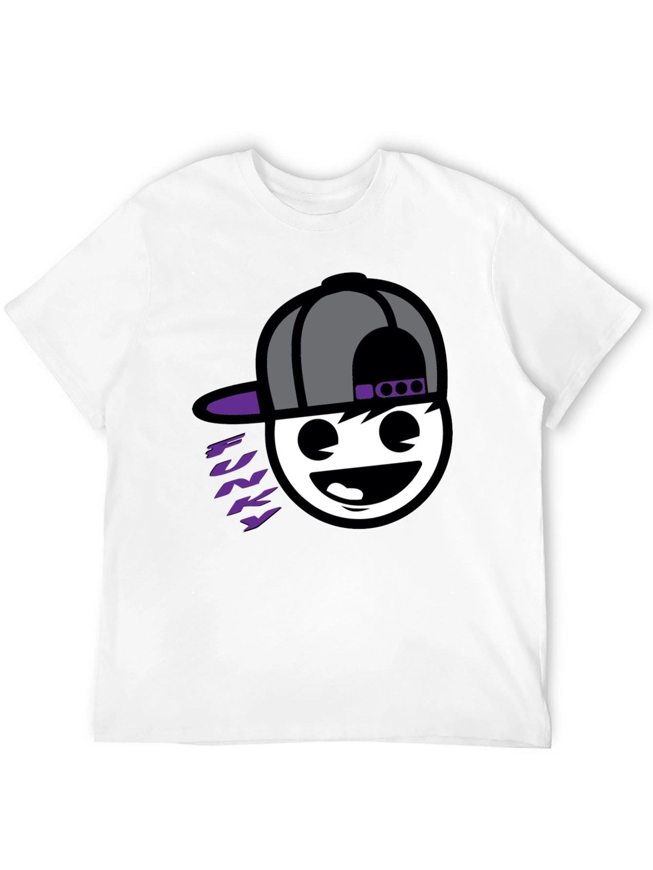 Funky Graphic Tee - Black Cotton Blend