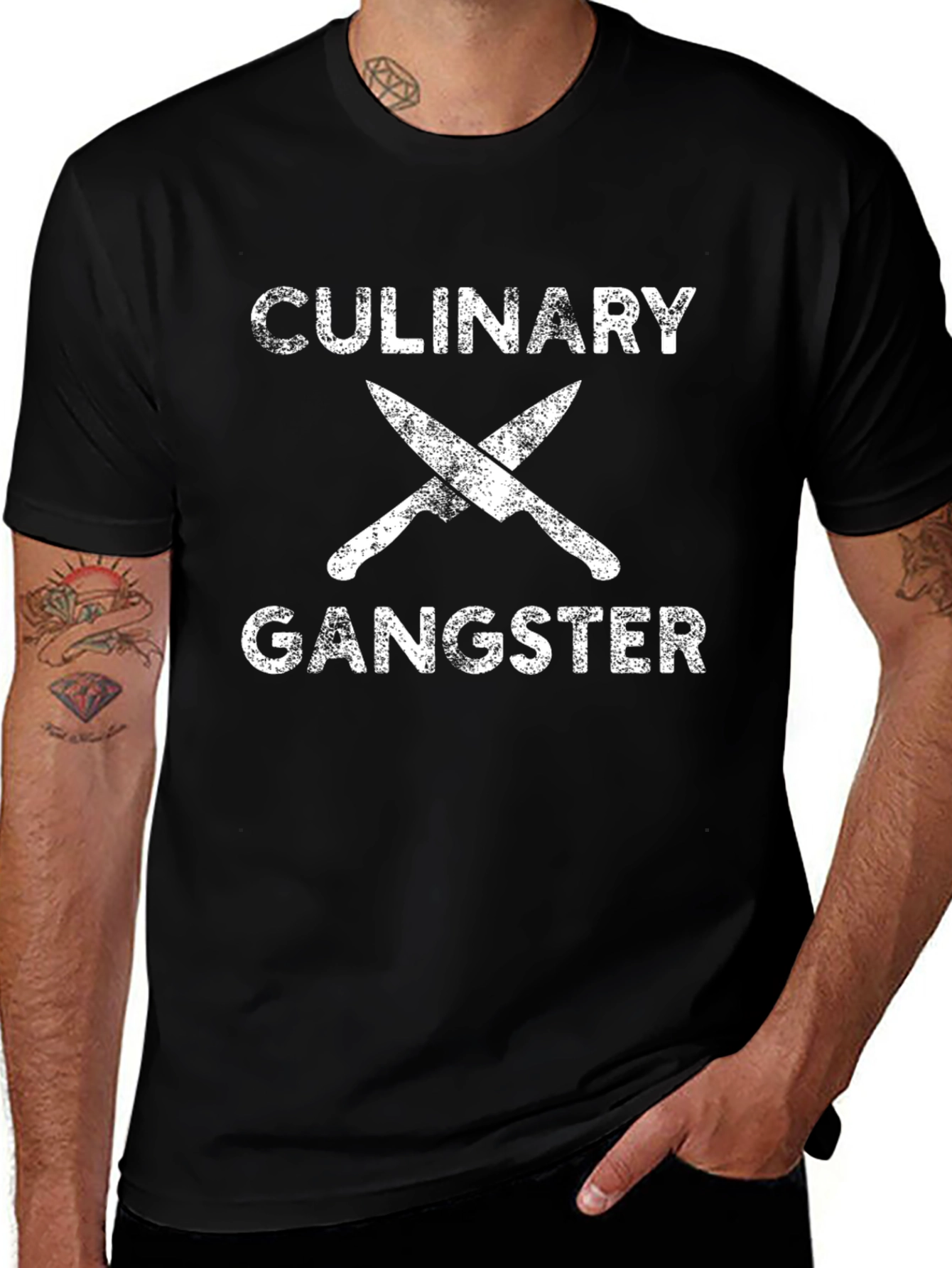 Culinary Gangster Graphic Tee - Chef Humor T-Shirt