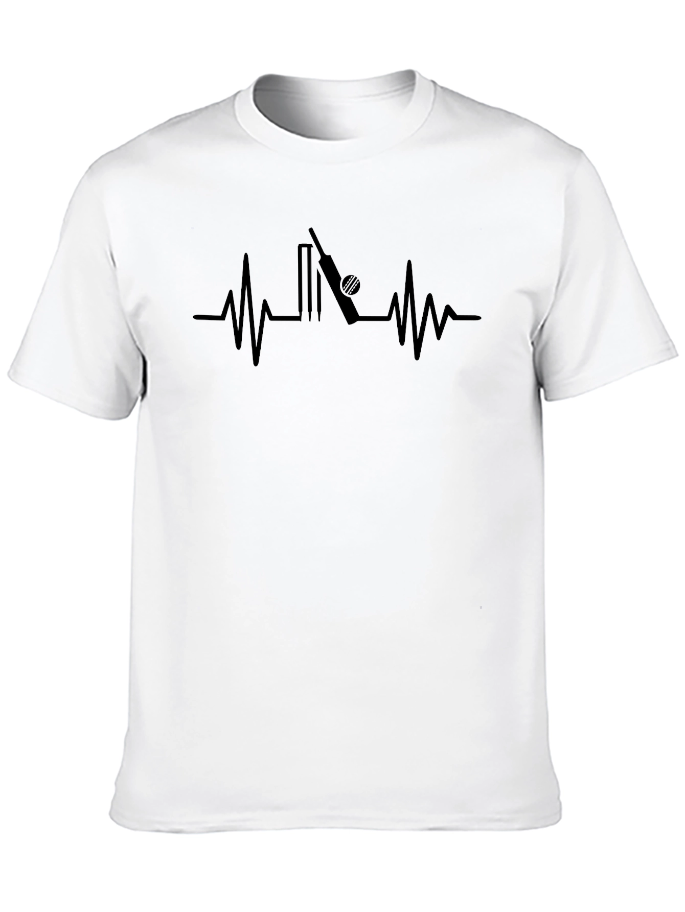 Cricket Heartbeat T-Shirt - Passionate Player Tee
