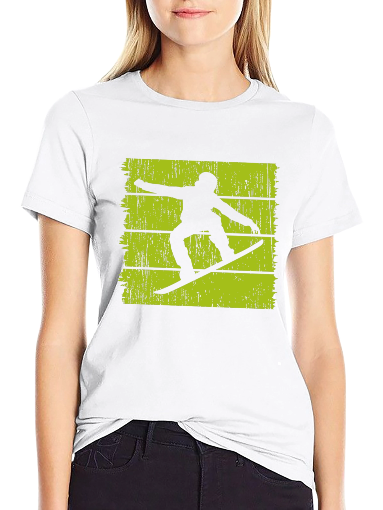 Cool Snowboarder Graphic Tee - Black