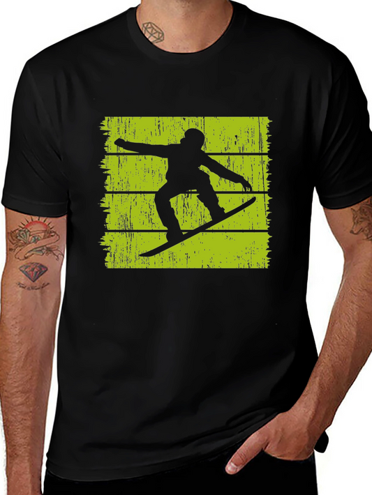 Cool Snowboarder Graphic Tee - Black