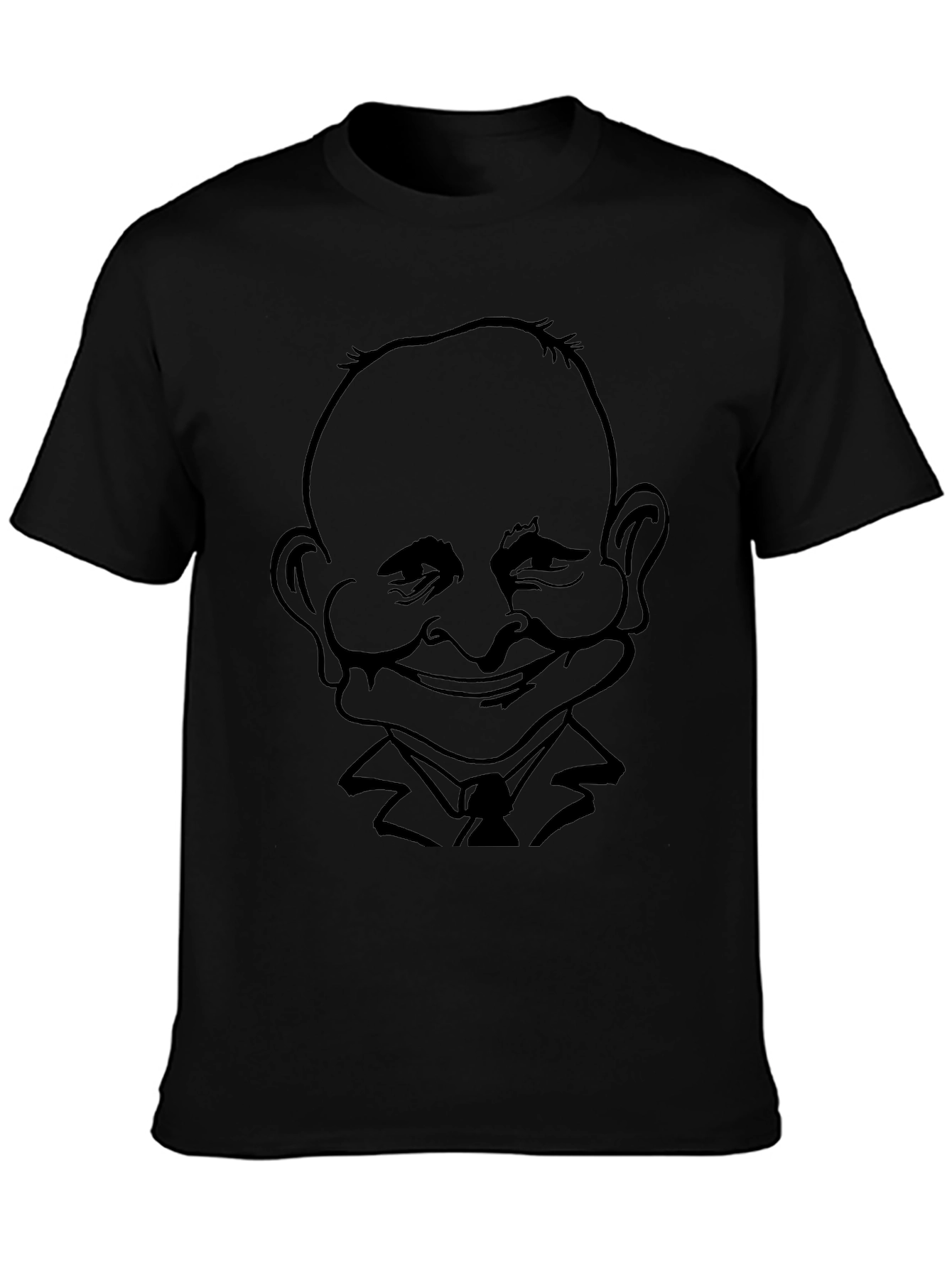 Caricature Graphic T-Shirt - Black