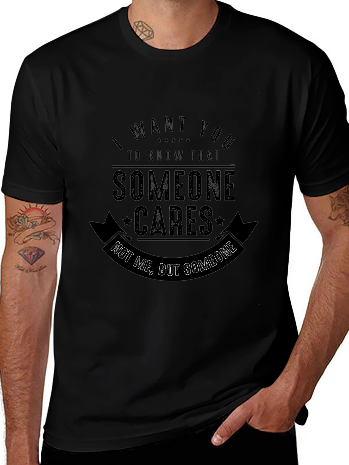 Funny Sarcastic Graphic T-Shirt - Someone Cares Not Me