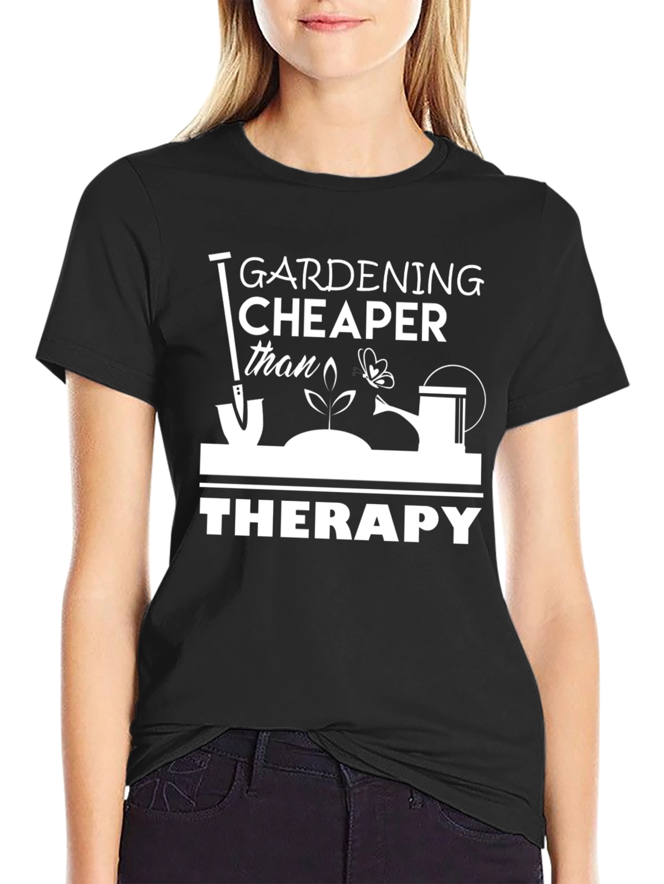 Gardening Cheaper Than Therapy Graphic Tee