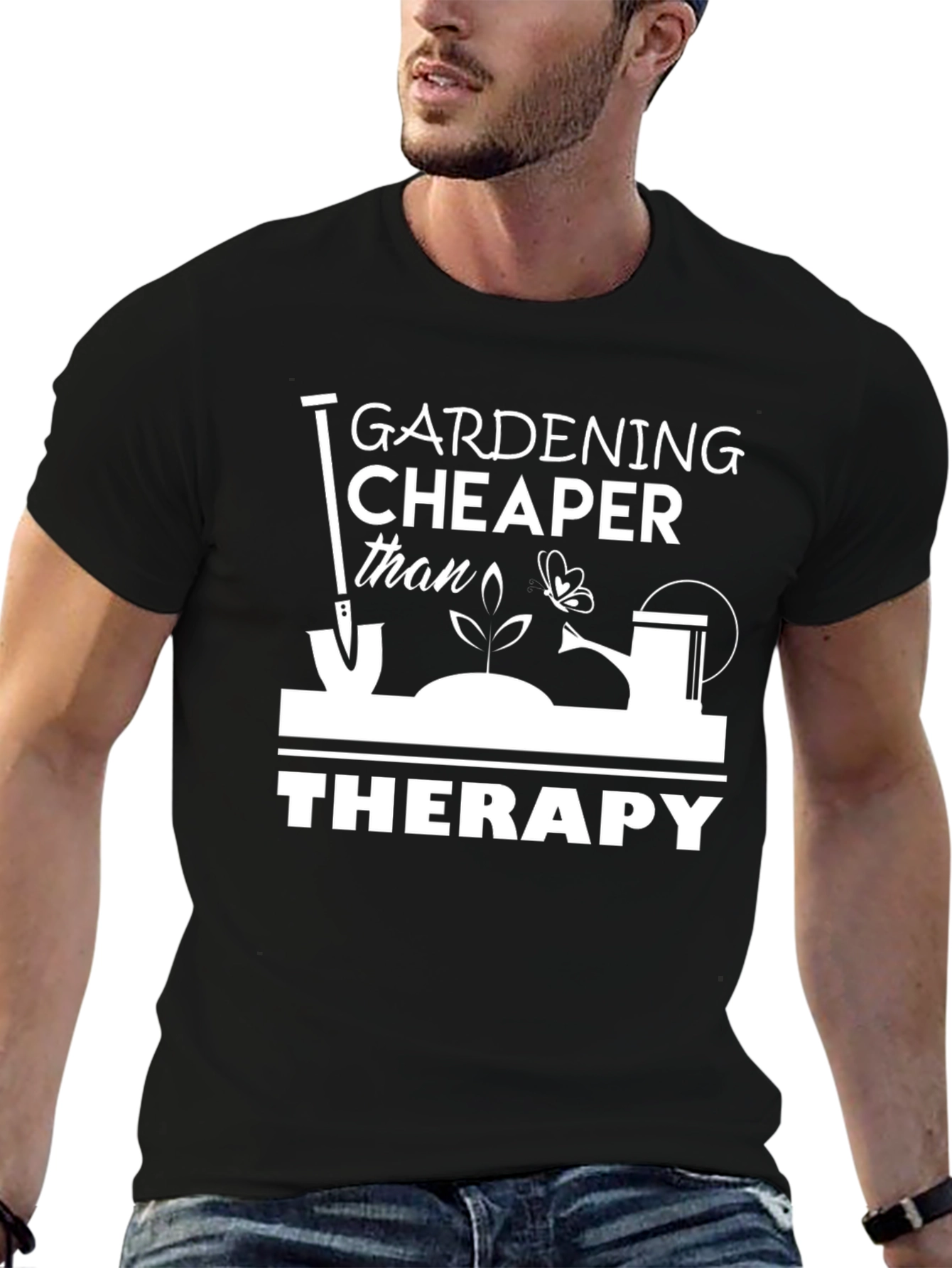 Gardening Cheaper Than Therapy Graphic Tee
