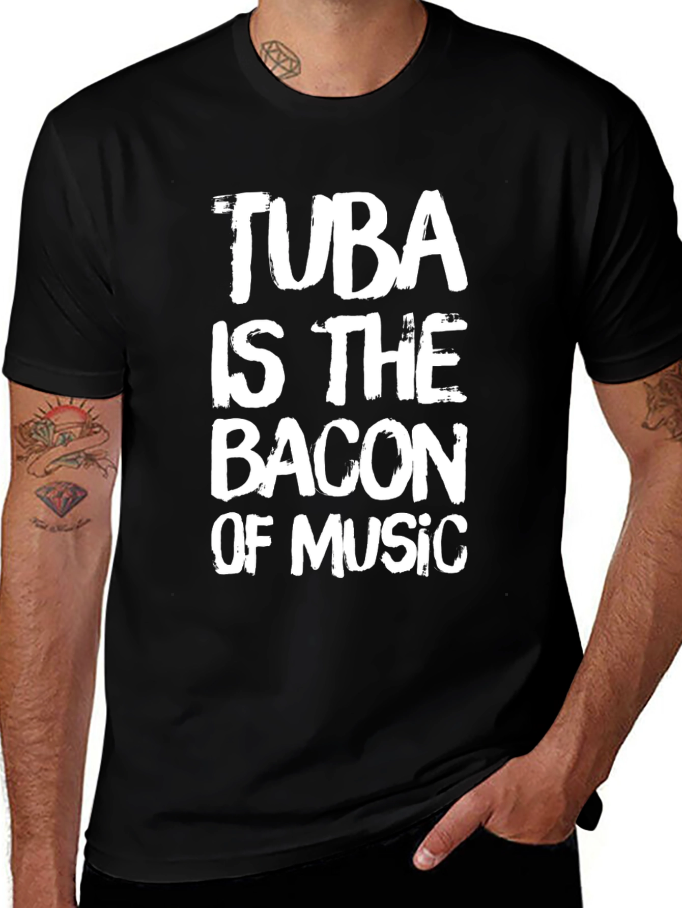 Tuba Bacon Music Graphic Tee