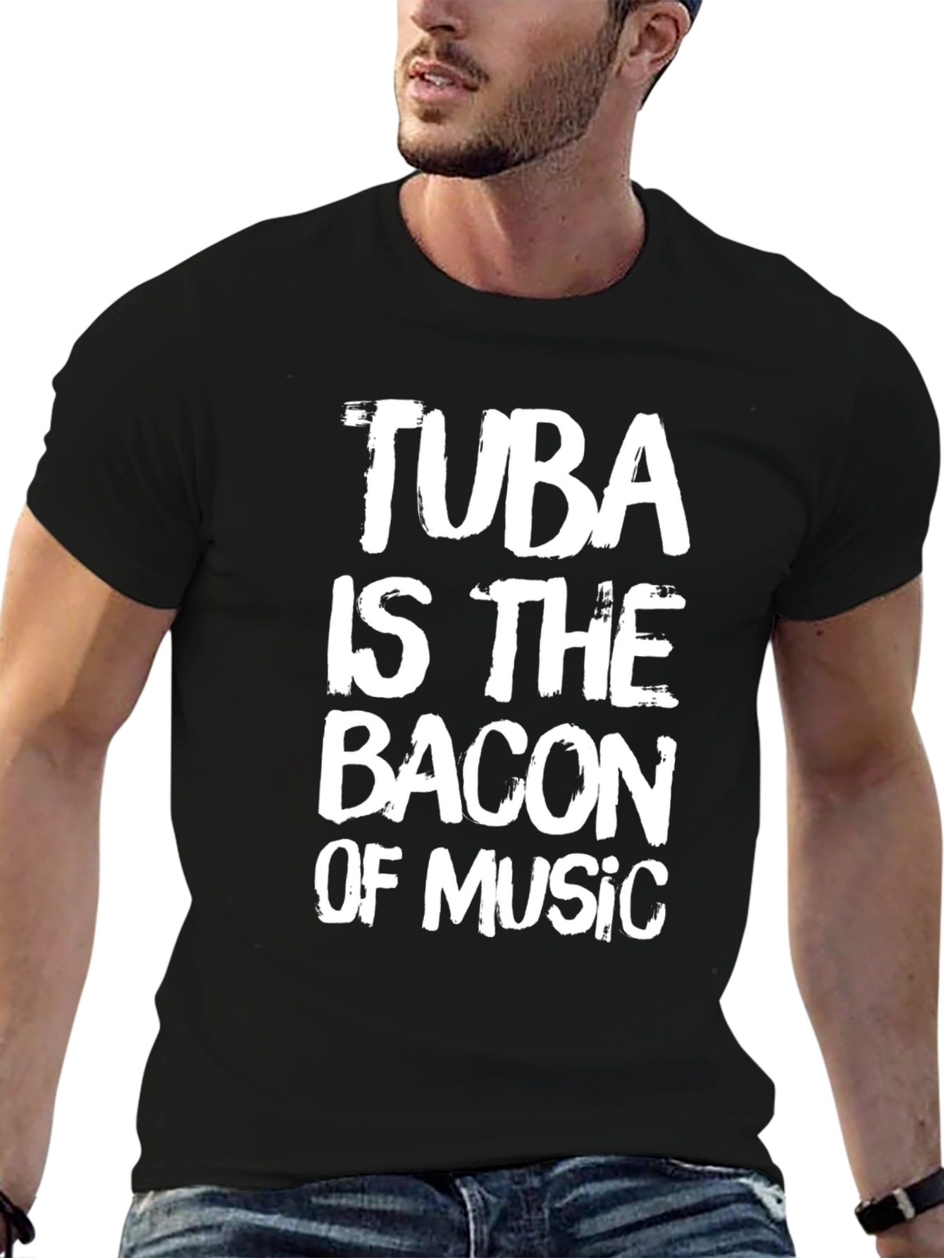 Tuba Bacon Music Graphic Tee