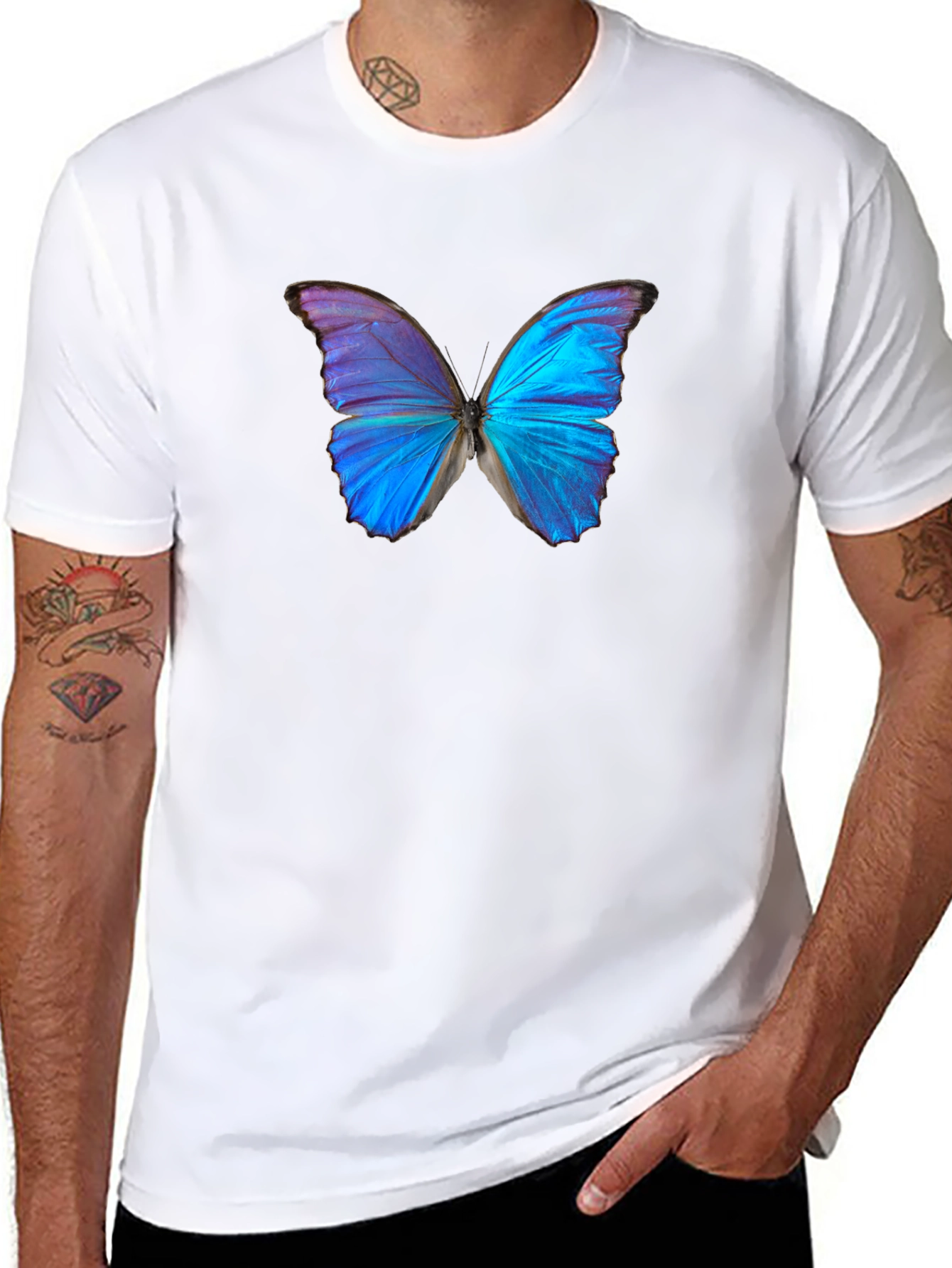 Butterfly Graphic Black T-Shirt