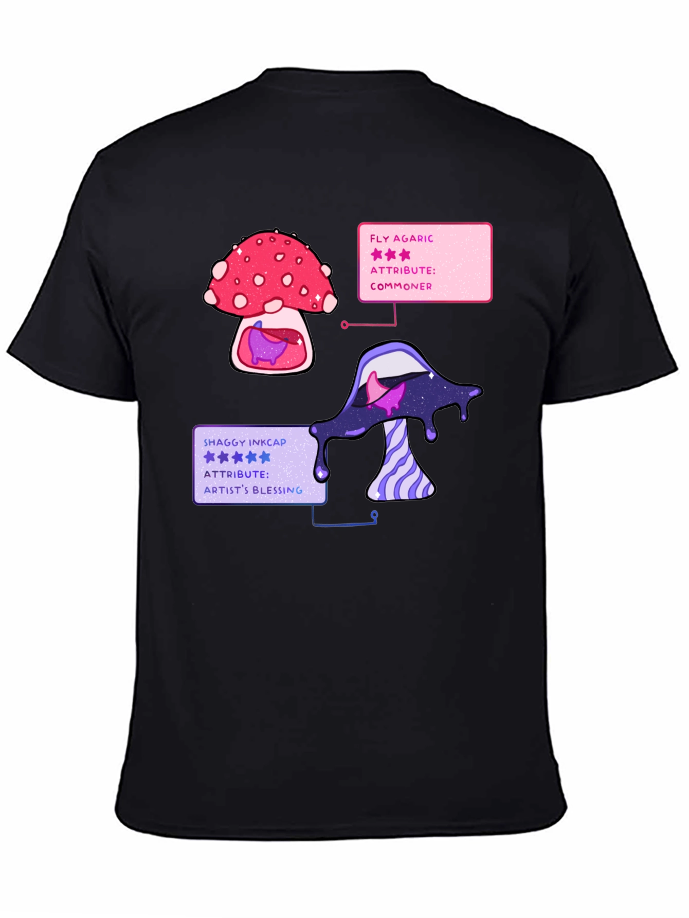 Mushroom T-Shirt - Fly Agaric & Shaggy Inkcap Design