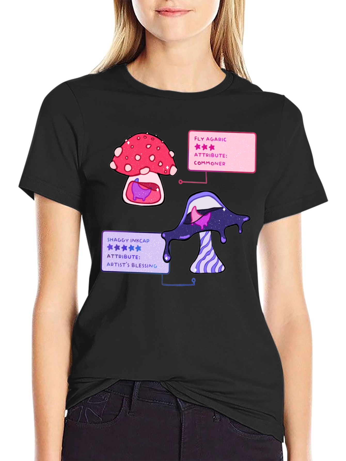 Mushroom T-Shirt - Fly Agaric & Shaggy Inkcap Design