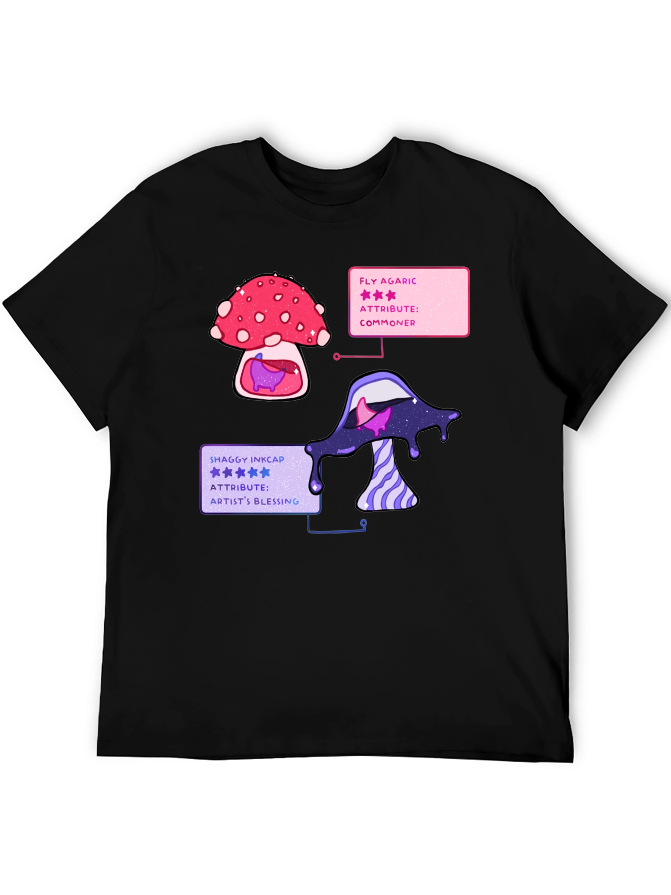 Mushroom T-Shirt - Fly Agaric & Shaggy Inkcap Design