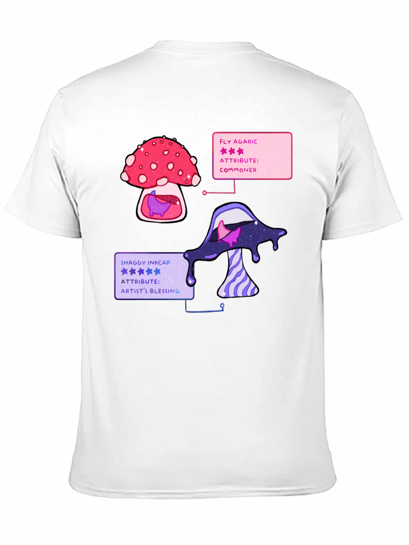 Mushroom T-Shirt - Fly Agaric & Shaggy Inkcap Design