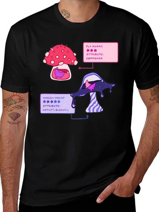 Mushroom T-Shirt - Fly Agaric & Shaggy Inkcap Design