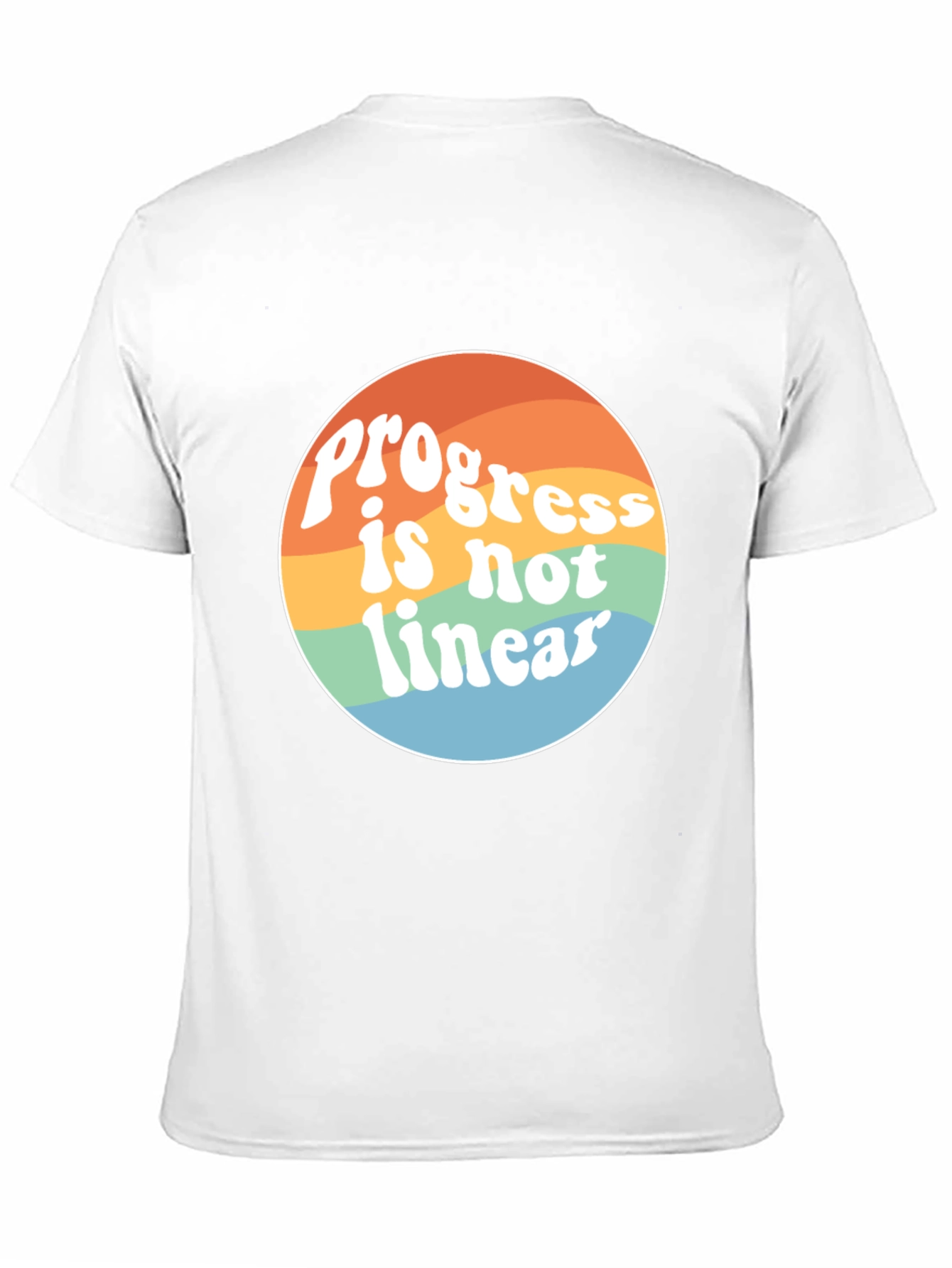 Progress is Not Linear Graphic Tee - Black Unisex