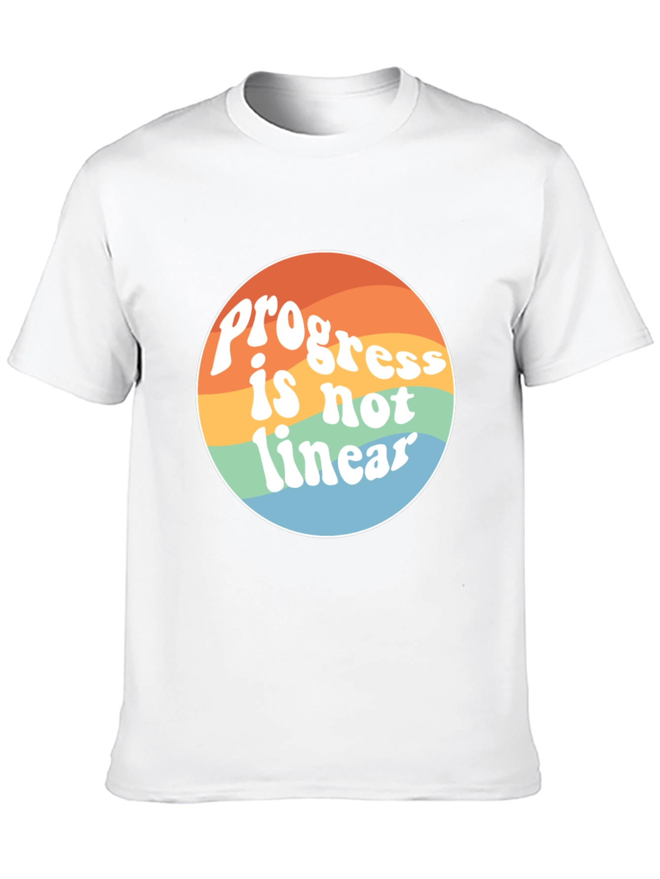 Progress is Not Linear Graphic Tee - Black Unisex