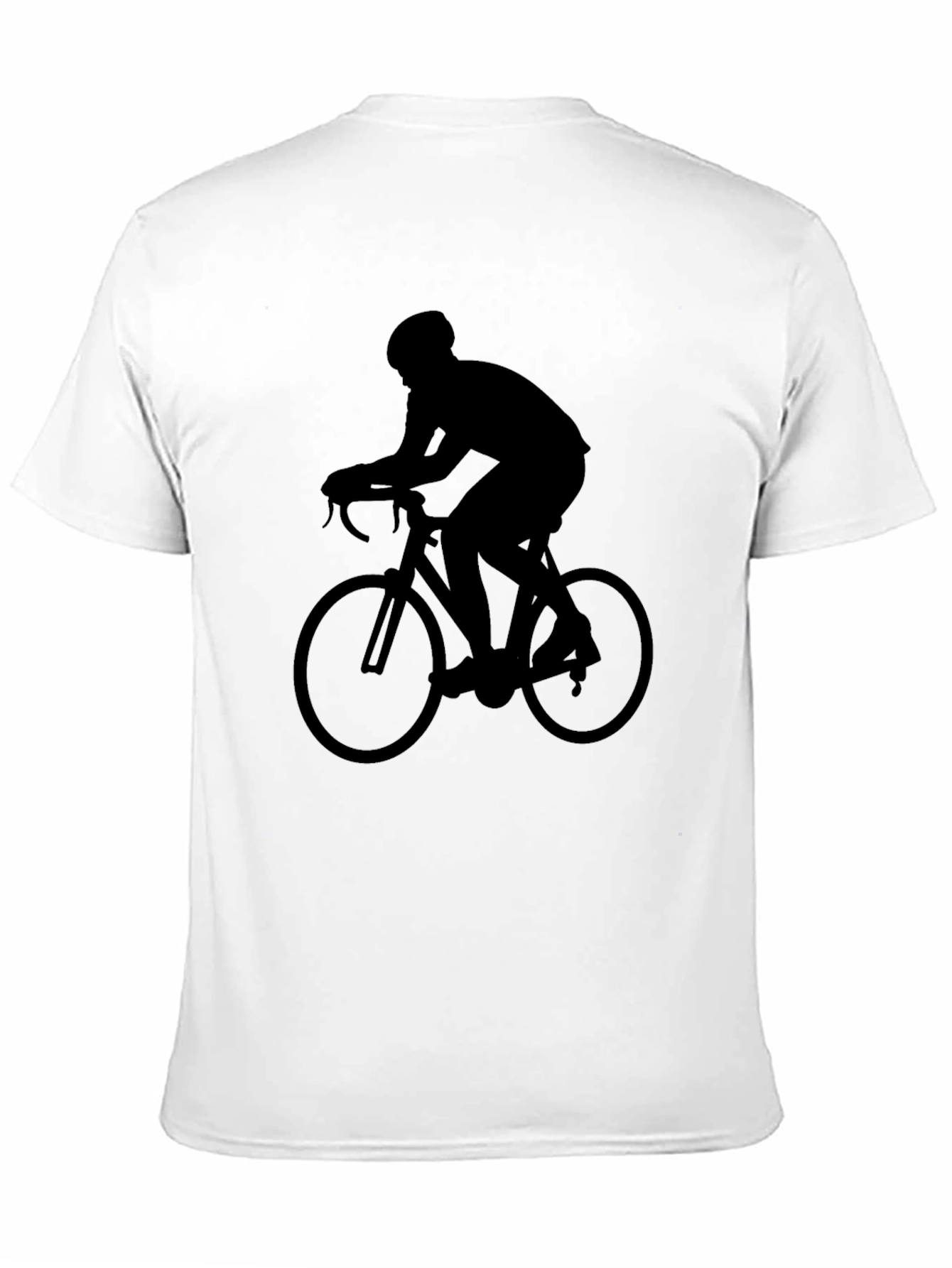 Cyclist Silhouette Graphic Tee - Black