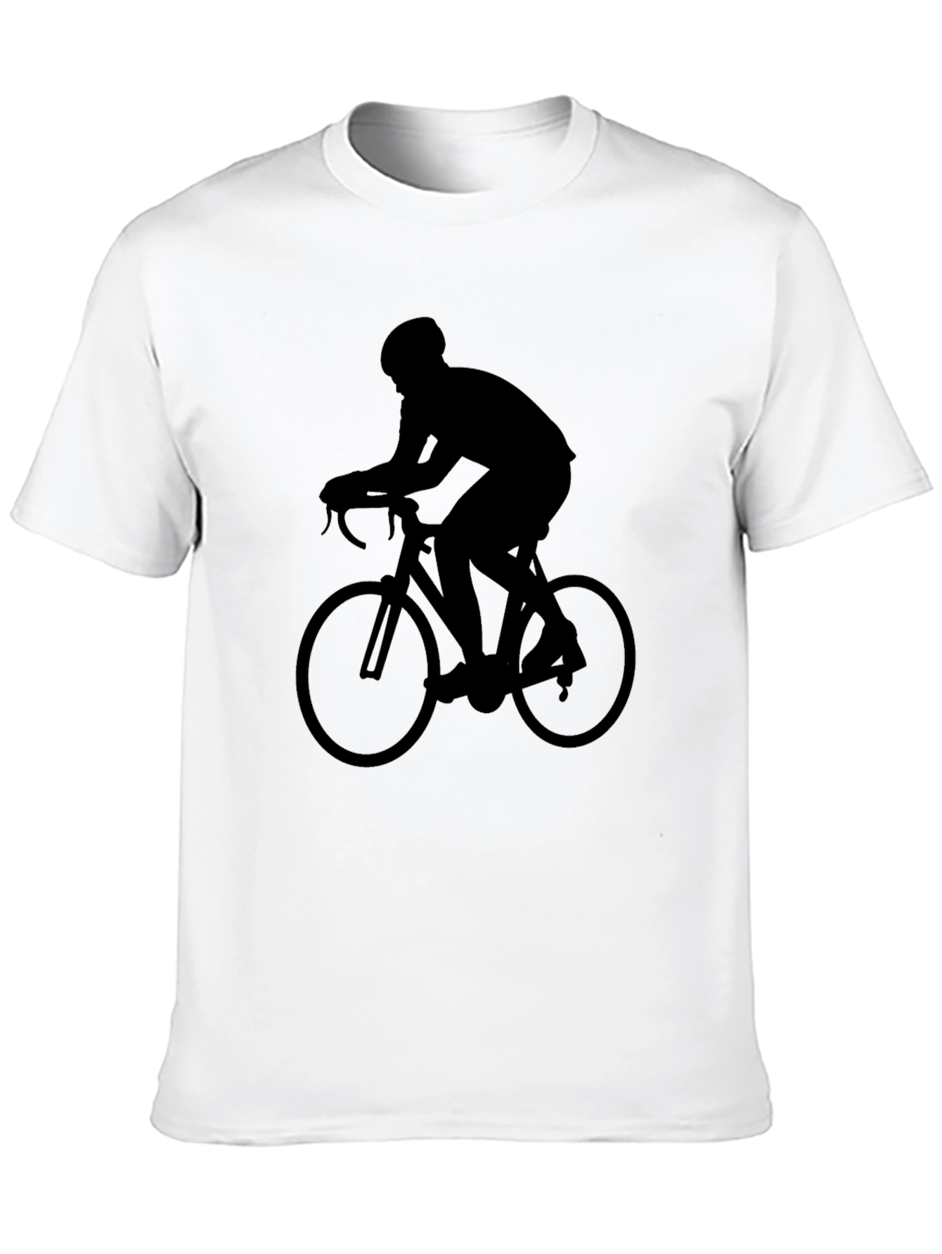 Cyclist Silhouette Graphic Tee - Black