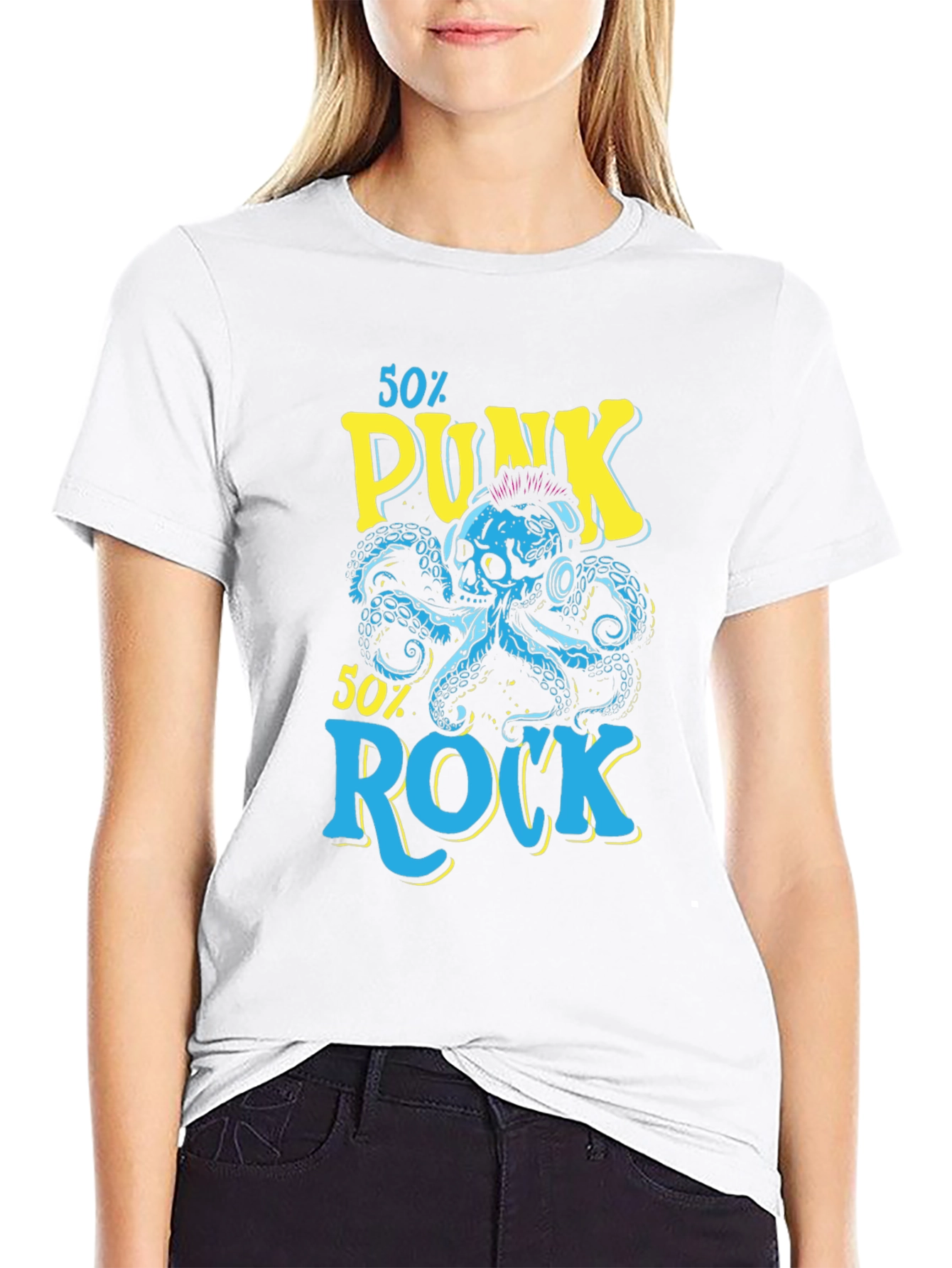 Punk Rock Octopus Graphic T-Shirt