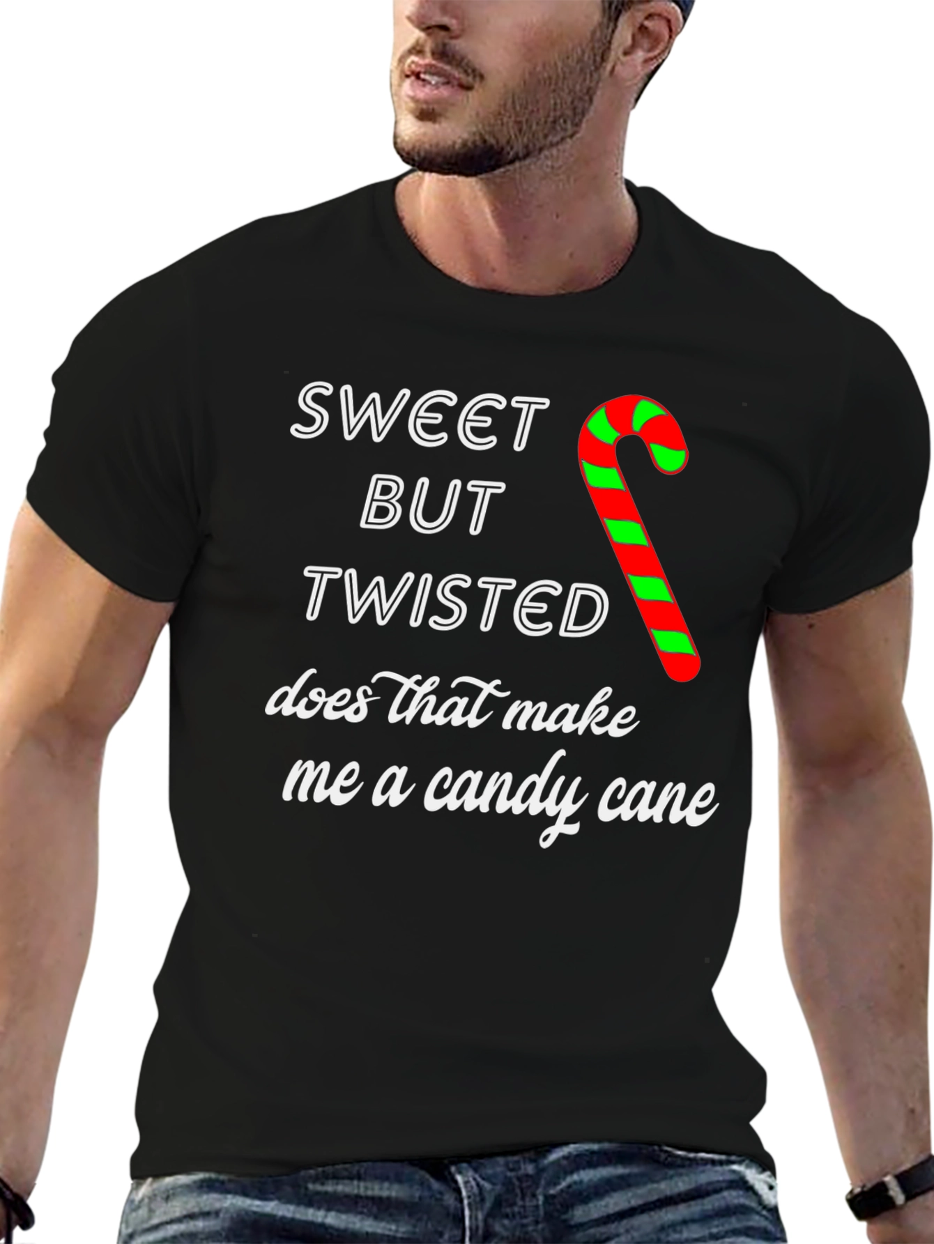 Sweet But Twisted Candy Cane Christmas T-Shirt