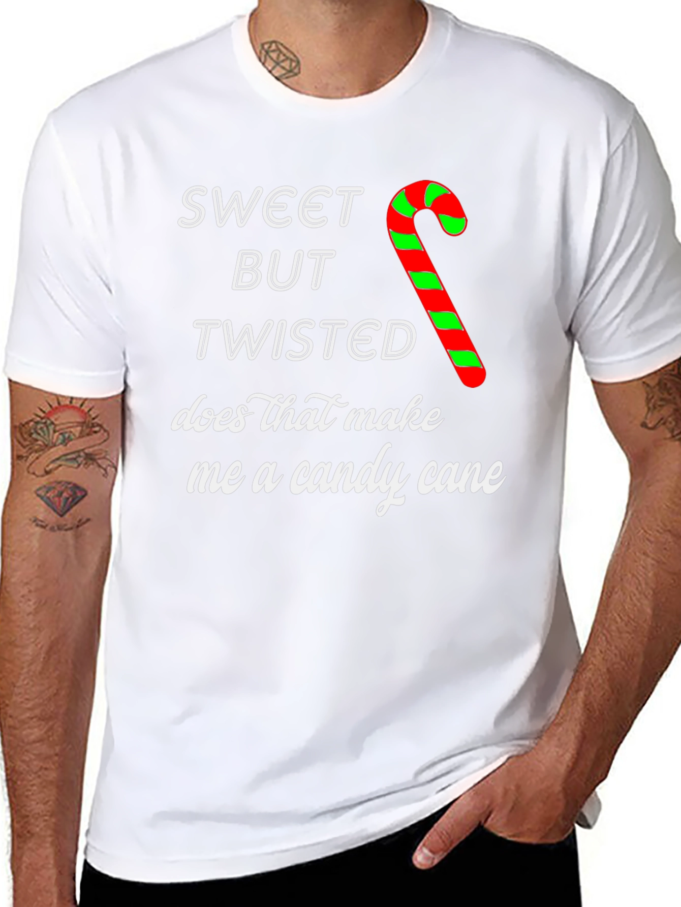 Sweet But Twisted Candy Cane Christmas T-Shirt