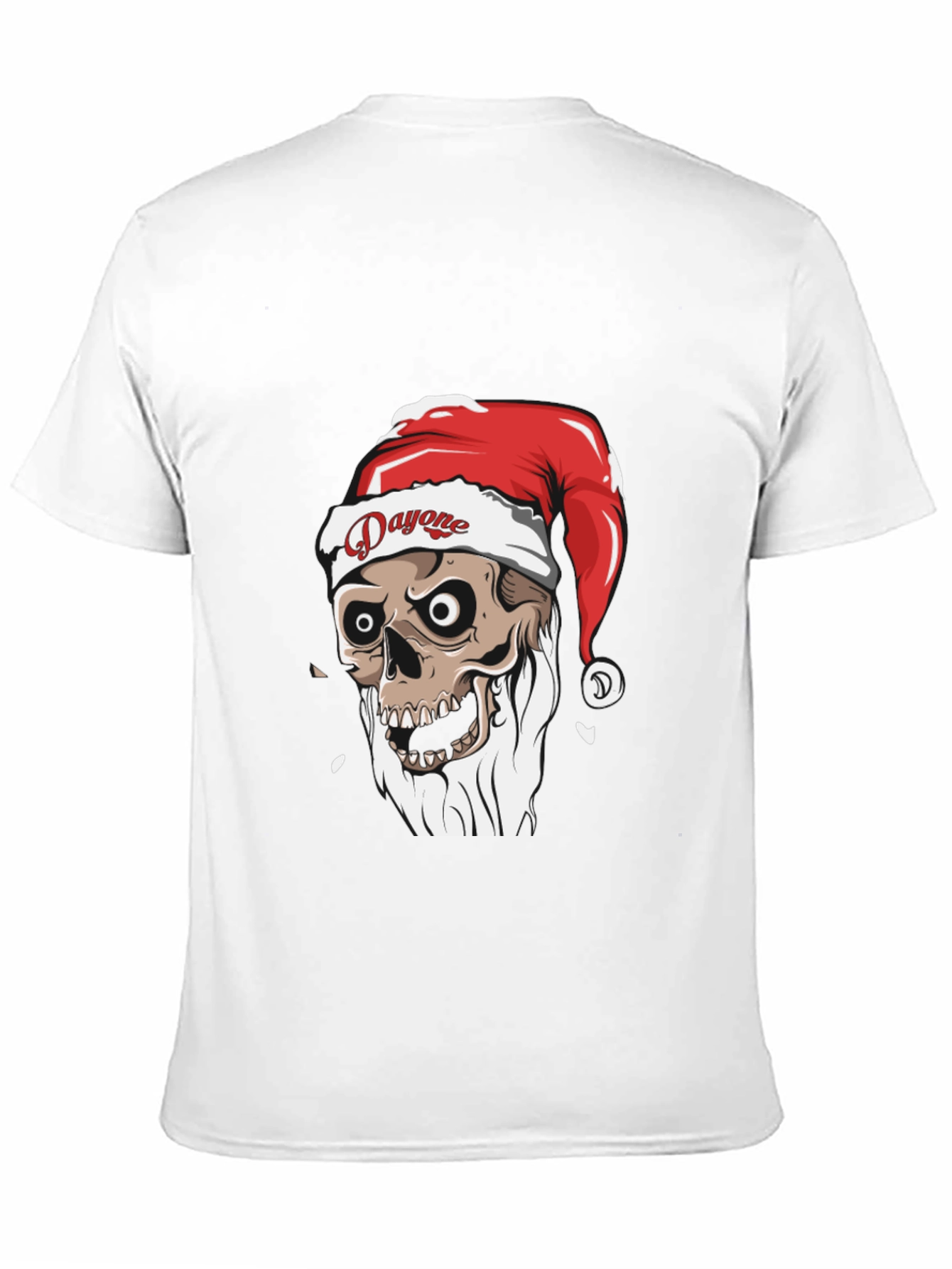 Dayone Santa Skull Graphic Tee - Holiday Spooky T-Shirt