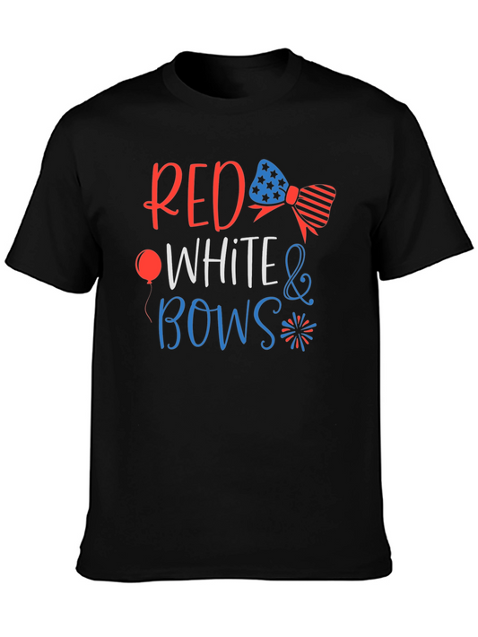 Red White & Bows Patriotic Graphic T-Shirt