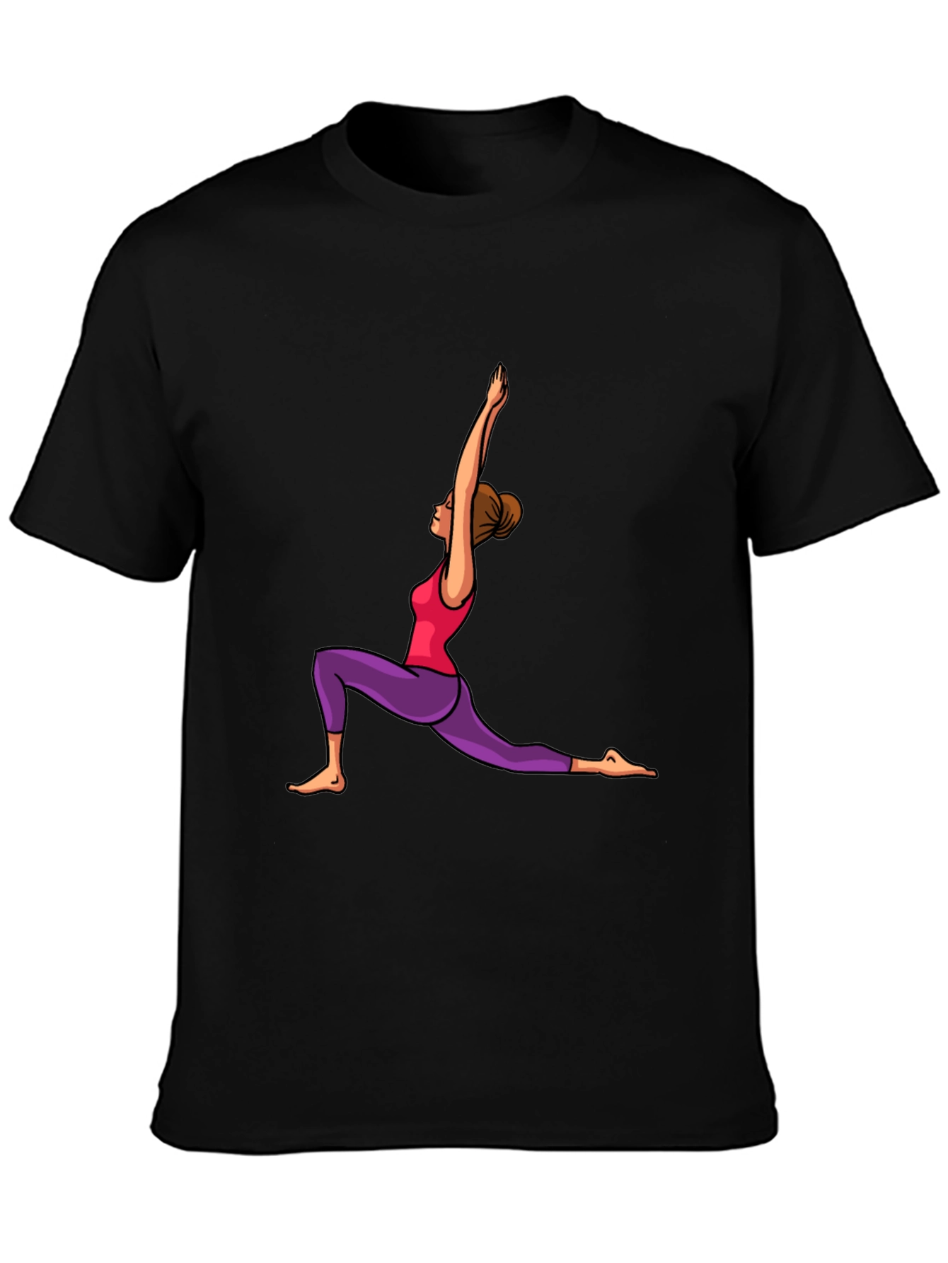 Yoga Pose Graphic Black T-Shirt