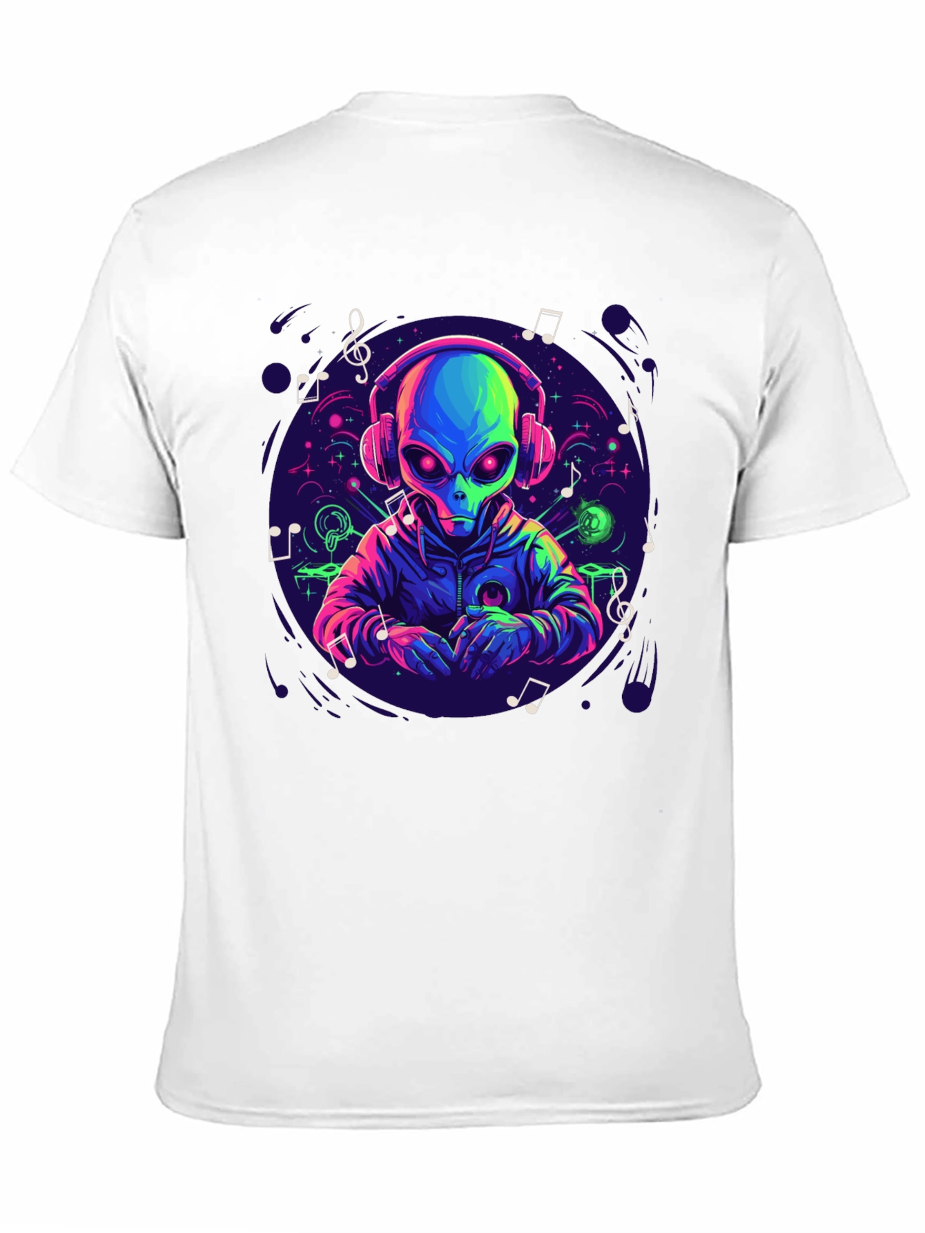 Alien DJ Graphic Tee - Music Lover Gift