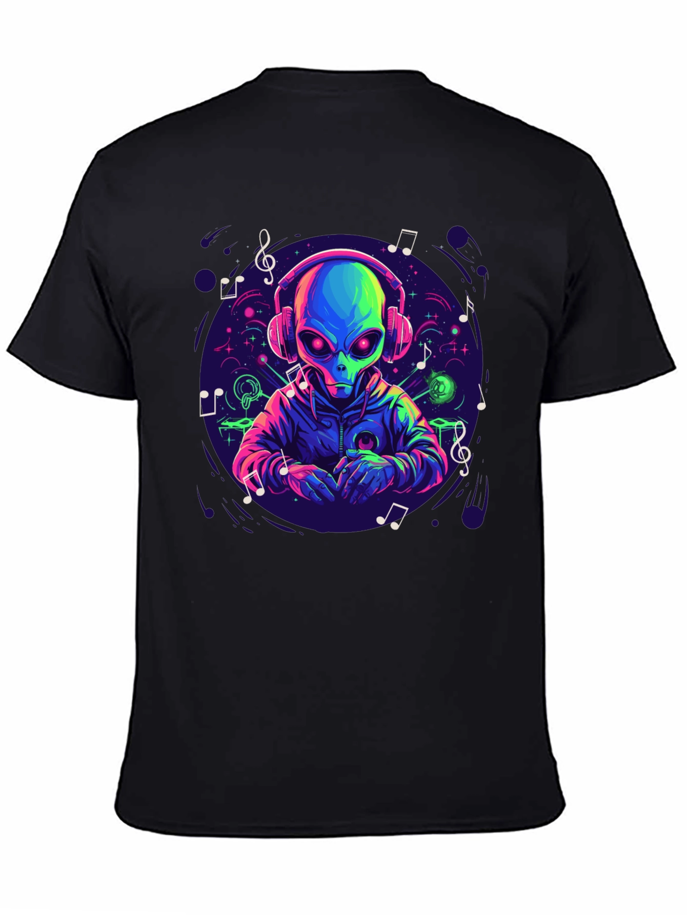 Alien DJ Graphic Tee - Music Lover Gift