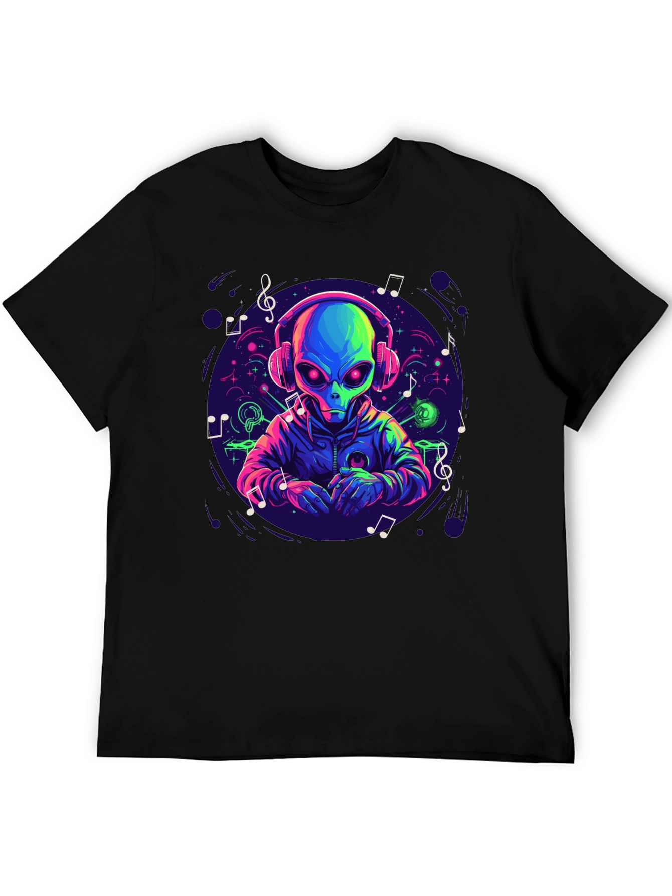 Alien DJ Graphic Tee - Music Lover Gift