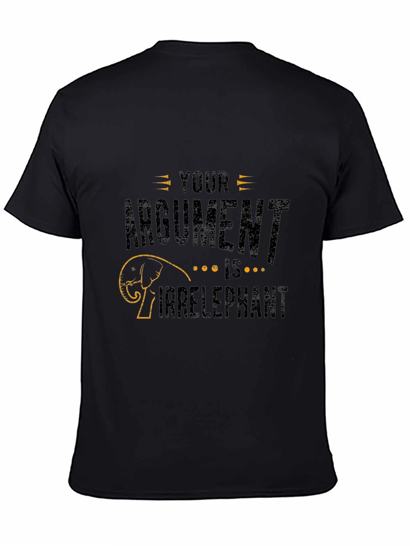 Irrelephant Humor Graphic Tee - Mens Black T-Shirt