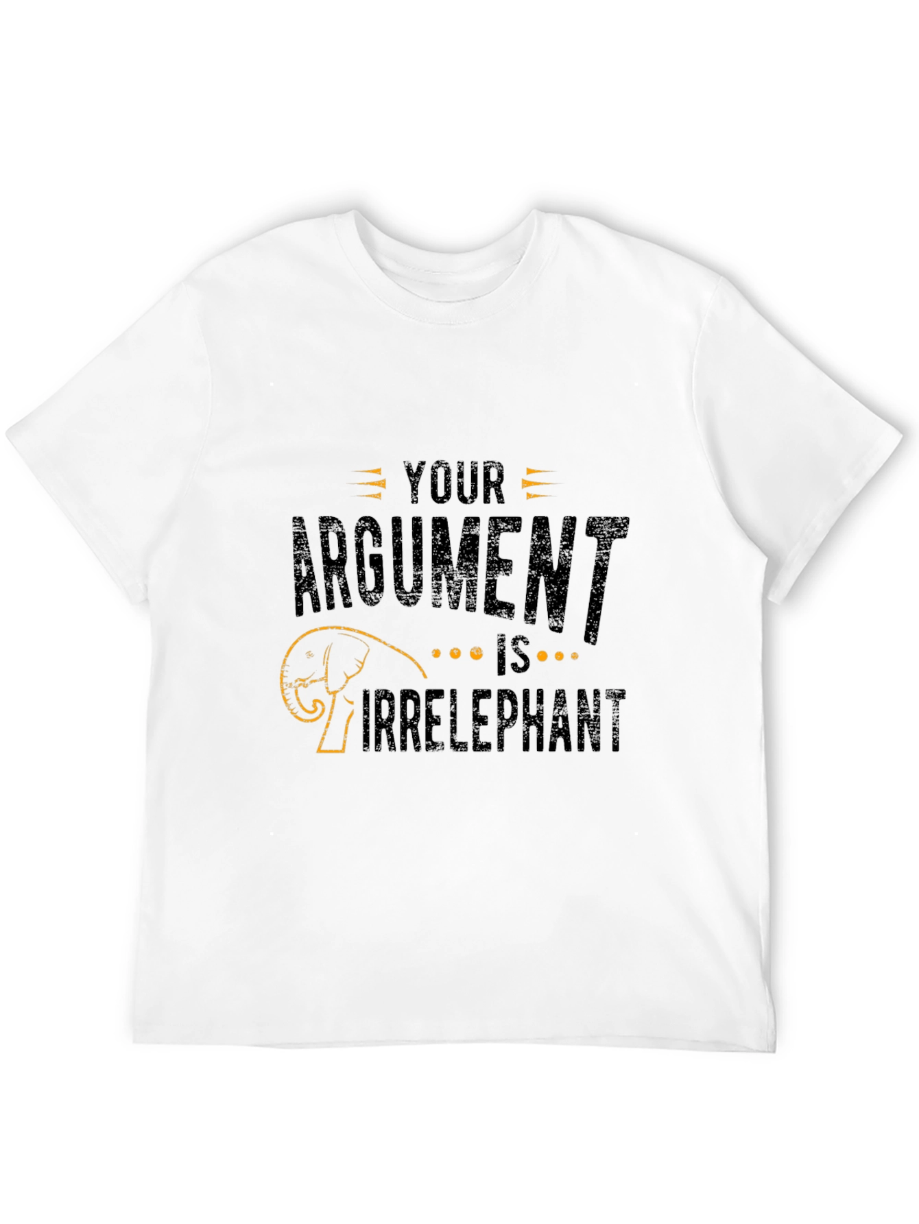 Irrelephant Humor Graphic Tee - Mens Black T-Shirt