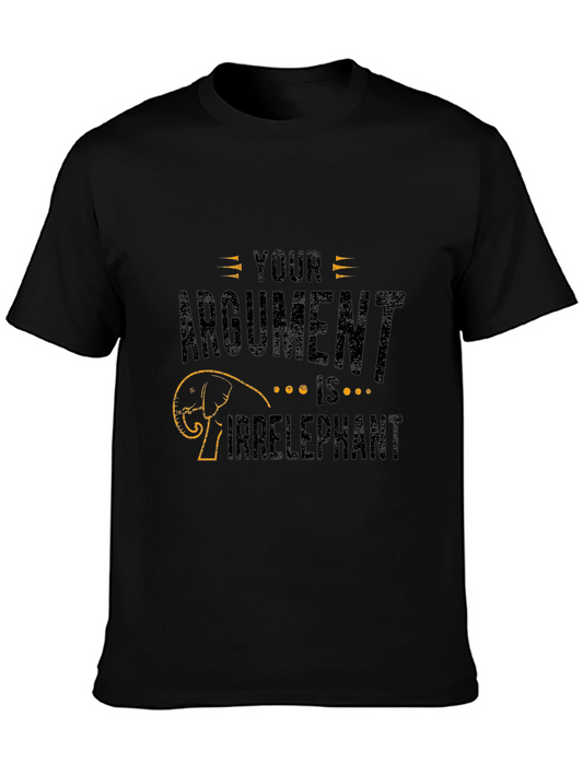 Irrelephant Humor Graphic Tee - Mens Black T-Shirt
