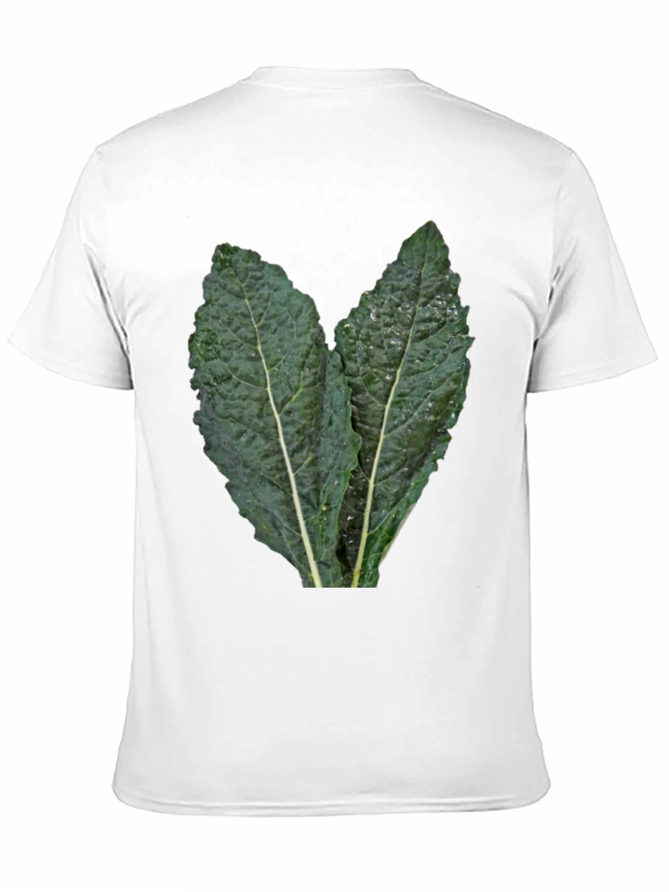 Kale Leaf Graphic Tee - Black Cotton T-Shirt