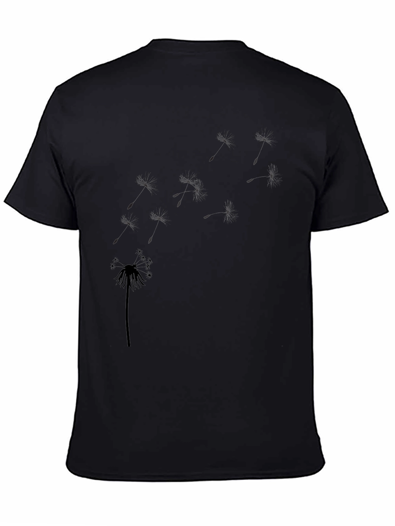Dandelion Graphic Black T-Shirt