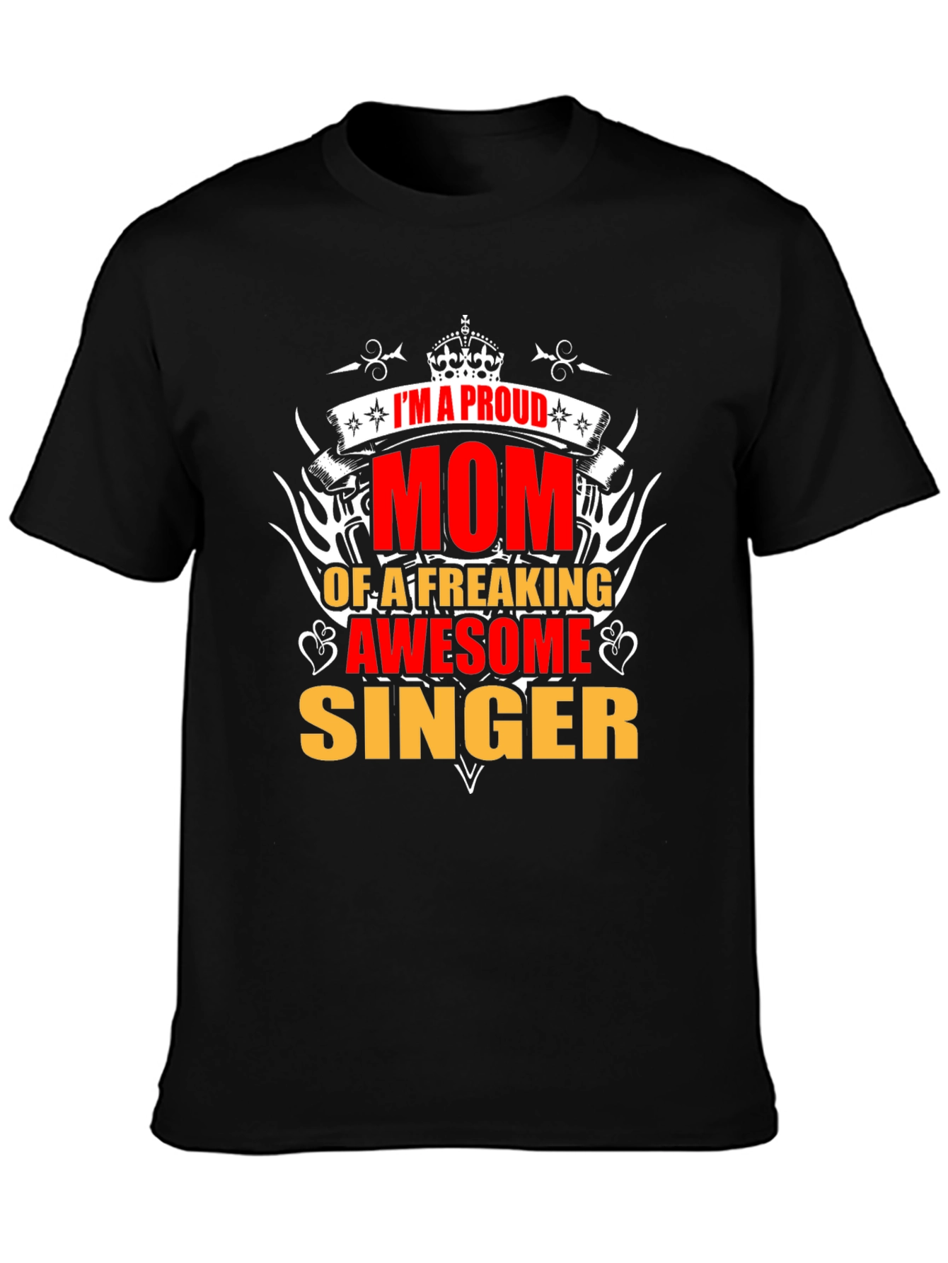 Proud Mom of Awesome Singer Graphic T-Shirt