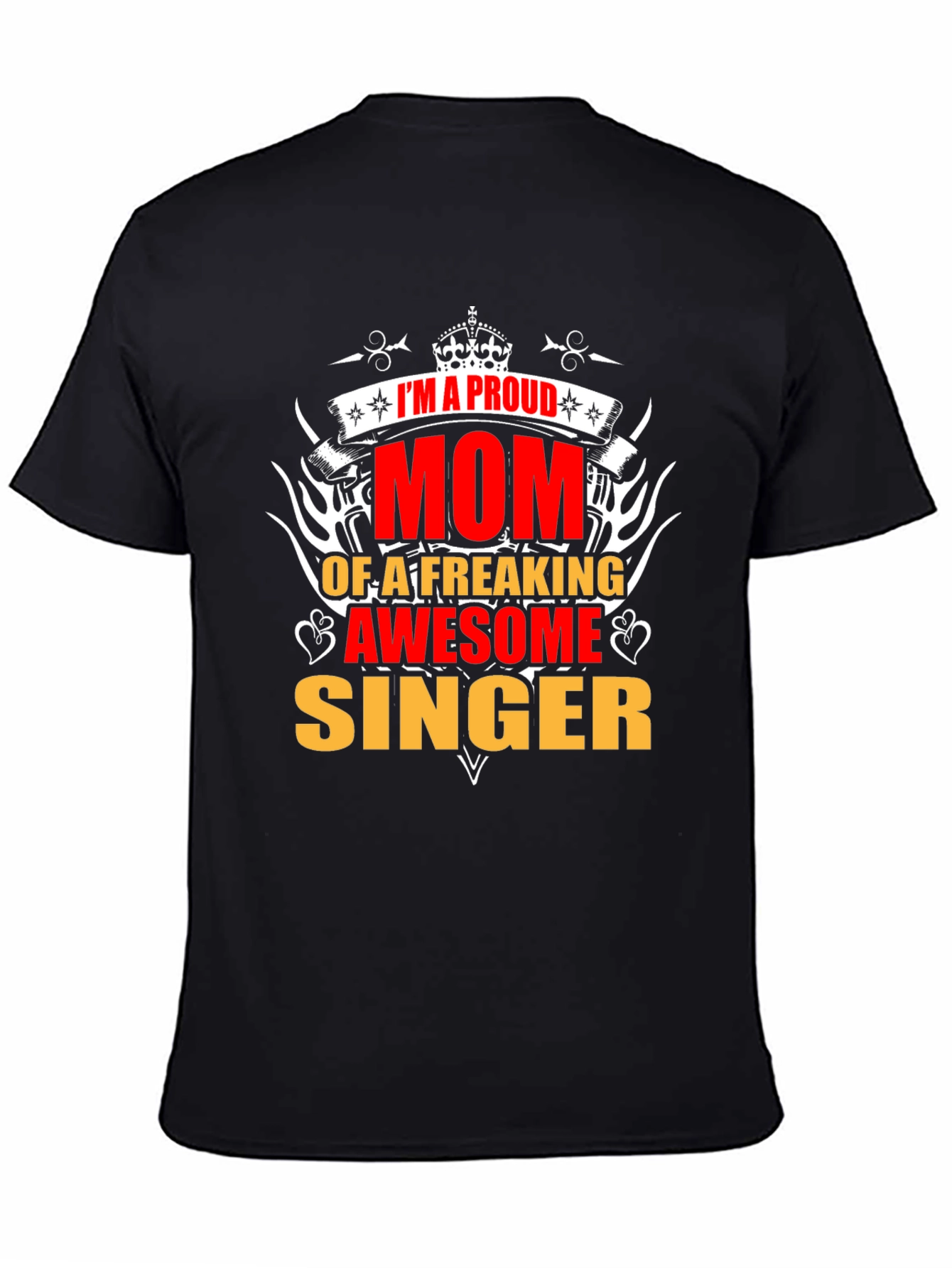 Proud Mom of Awesome Singer Graphic T-Shirt