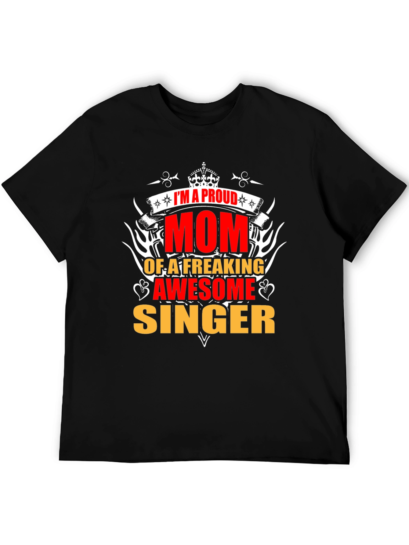 Proud Mom of Awesome Singer Graphic T-Shirt