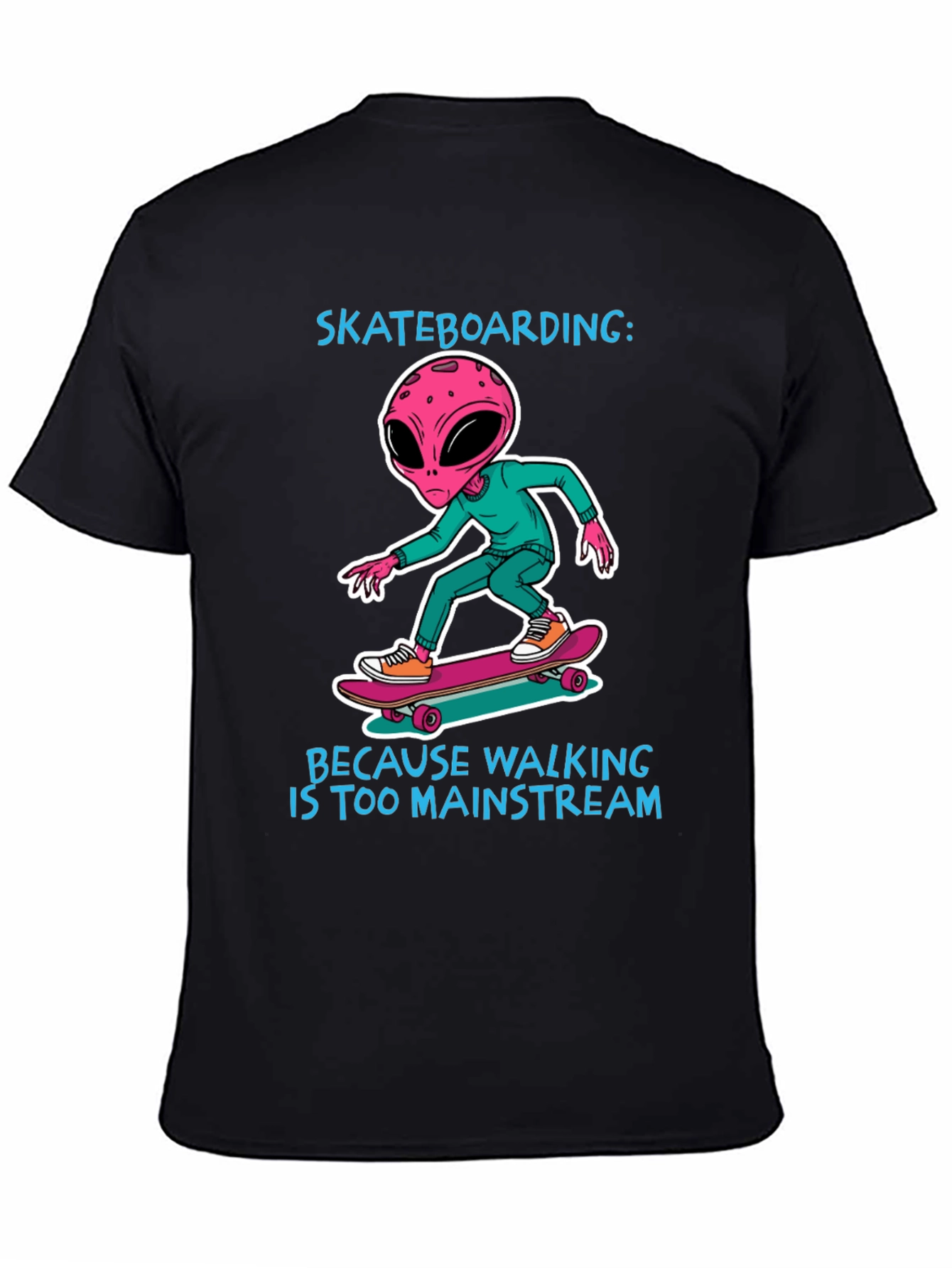 Skateboarding Alien T-Shirt: Mainstream Alternative