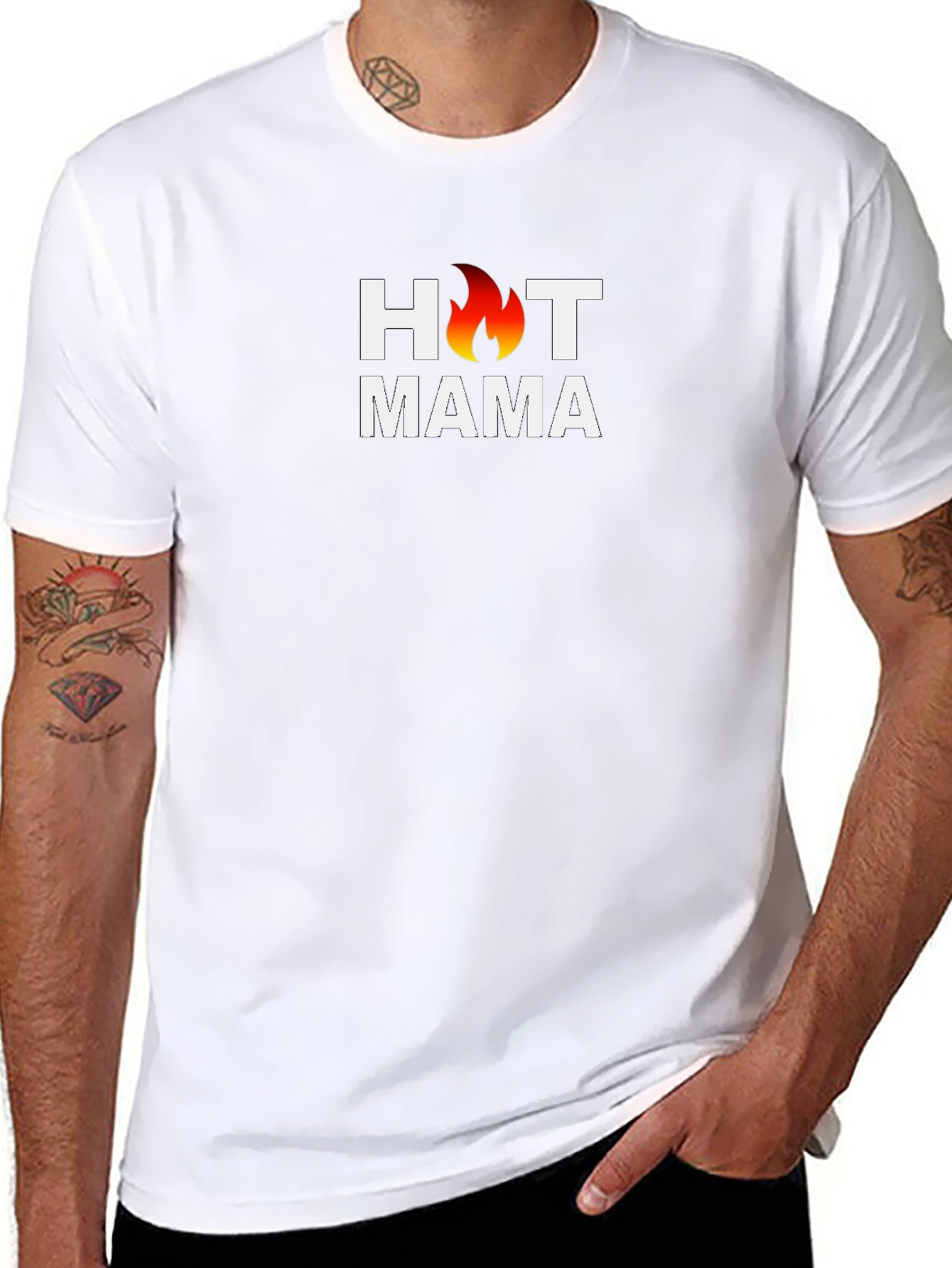 Hot Mama Graphic Tee - Black Cotton T-Shirt