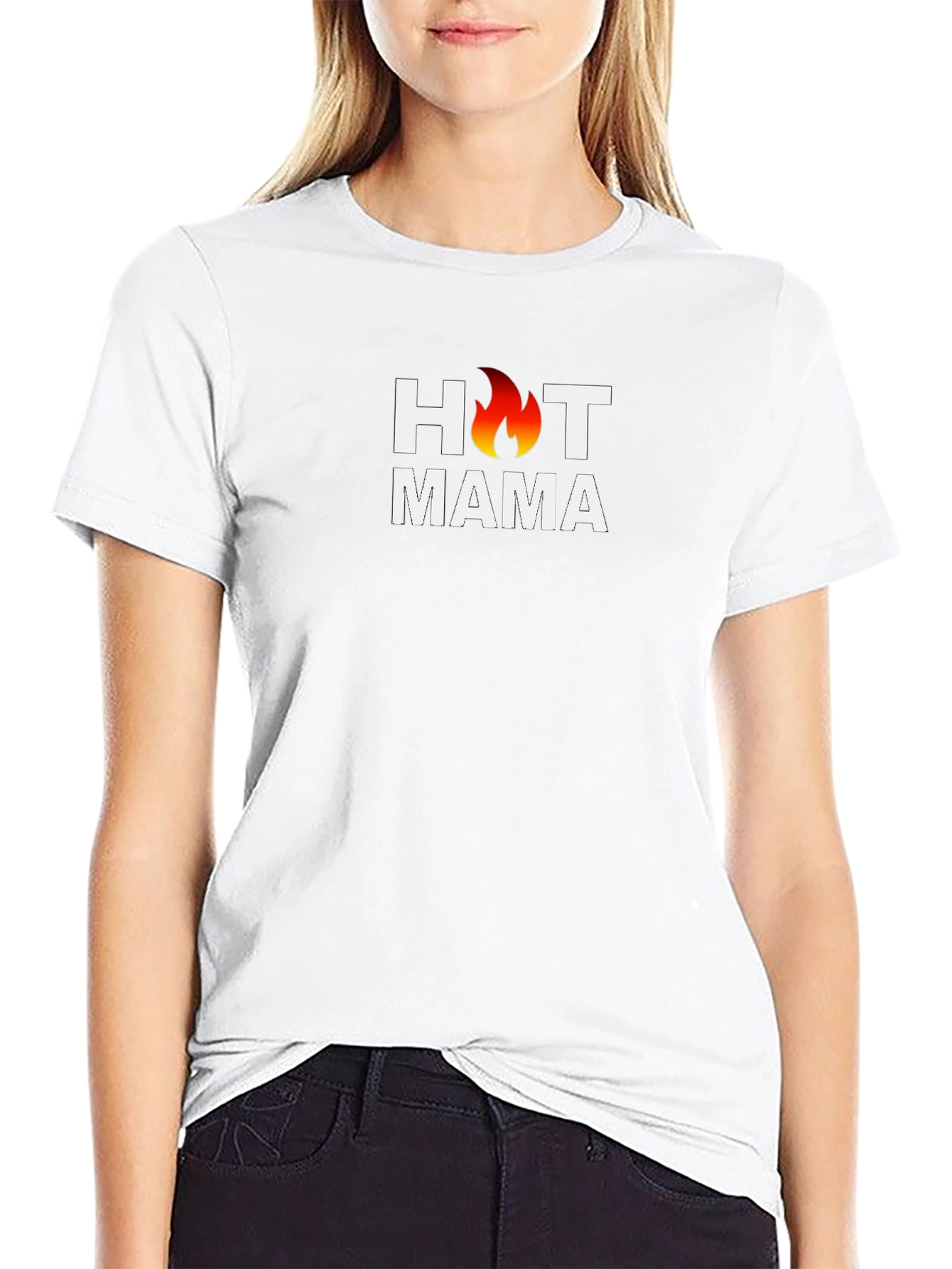 Hot Mama Graphic Tee - Black Cotton T-Shirt