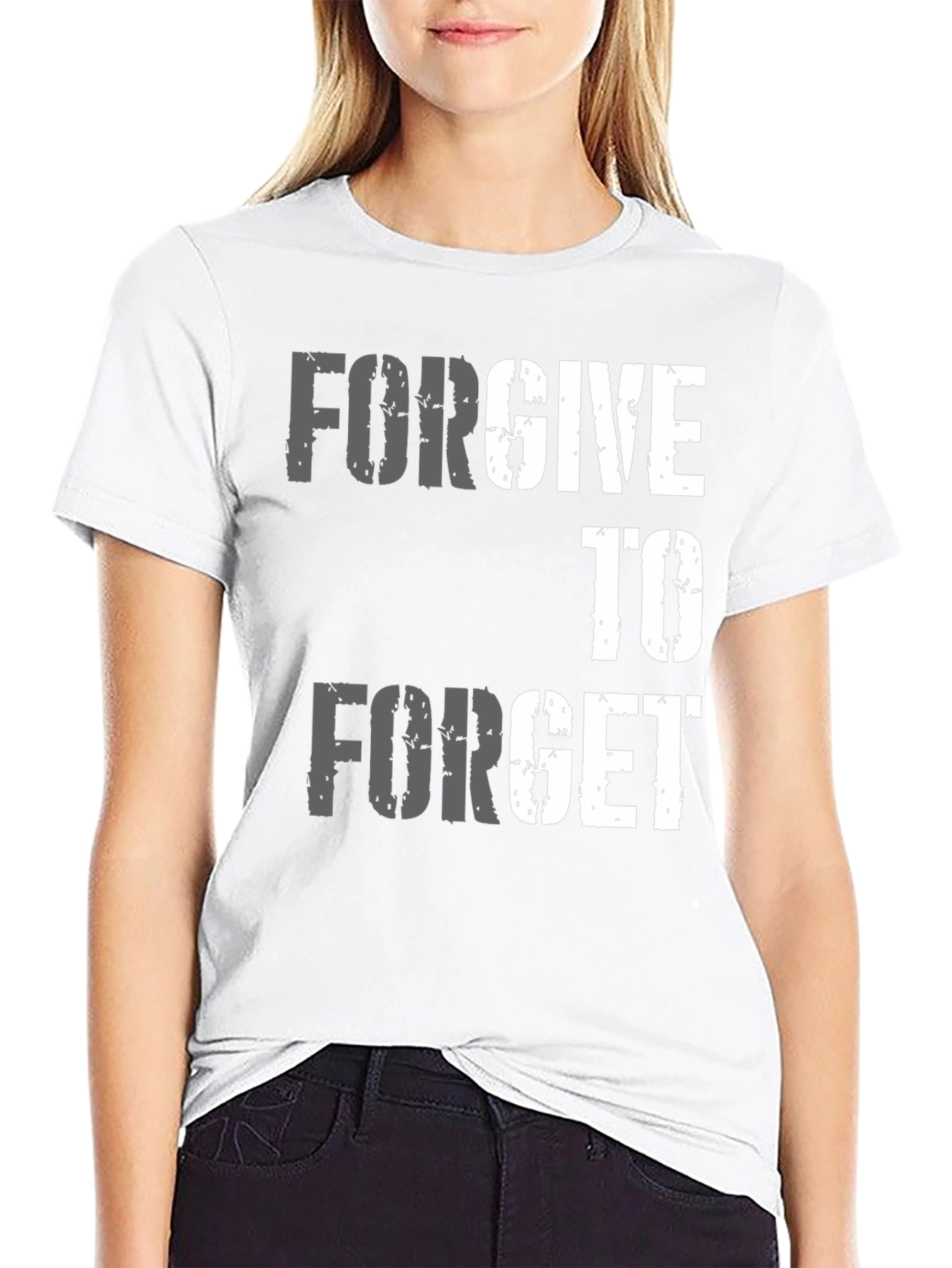 Forgive to Forget Graphic T-Shirt - Black