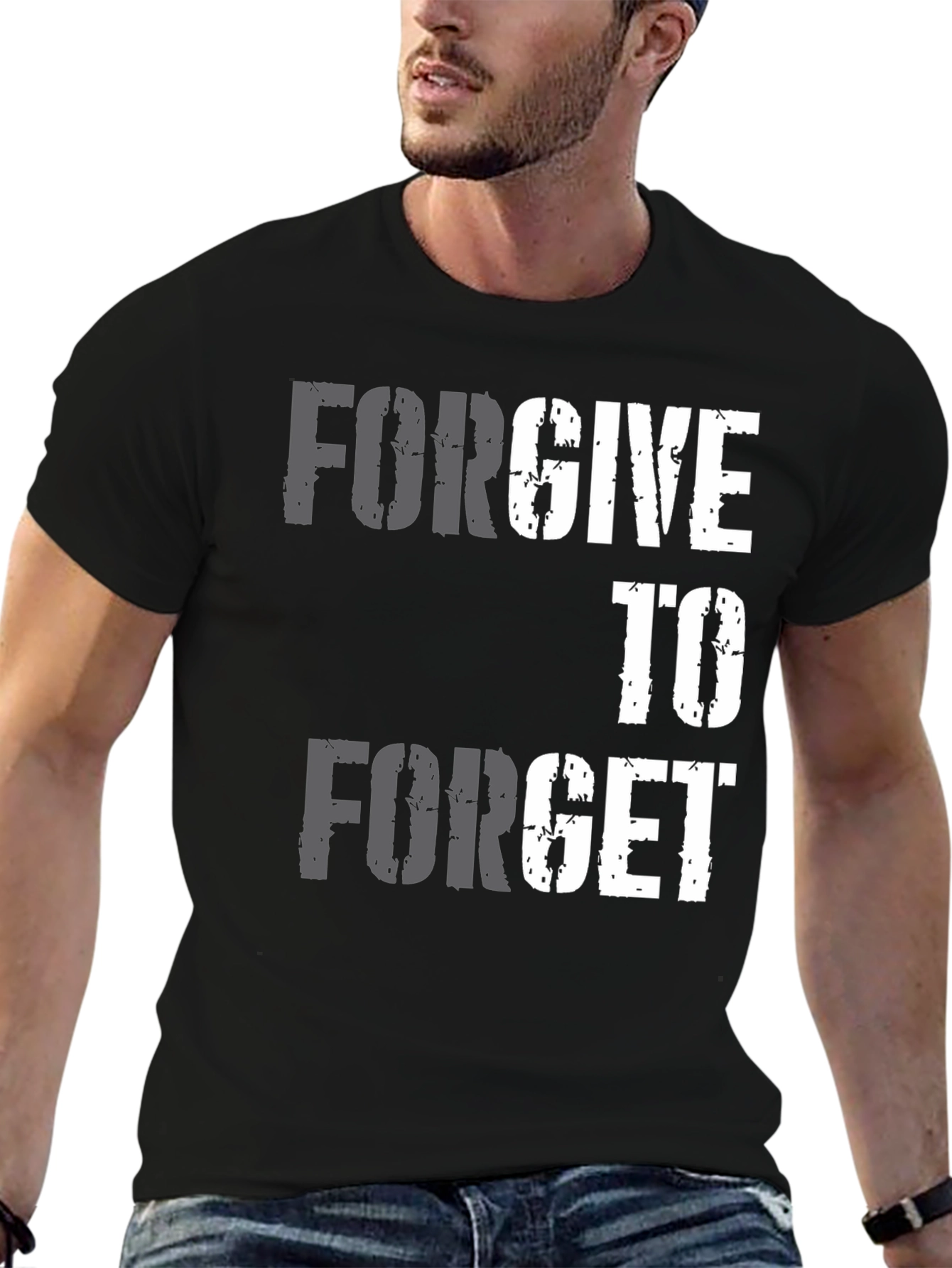 Forgive to Forget Graphic T-Shirt - Black