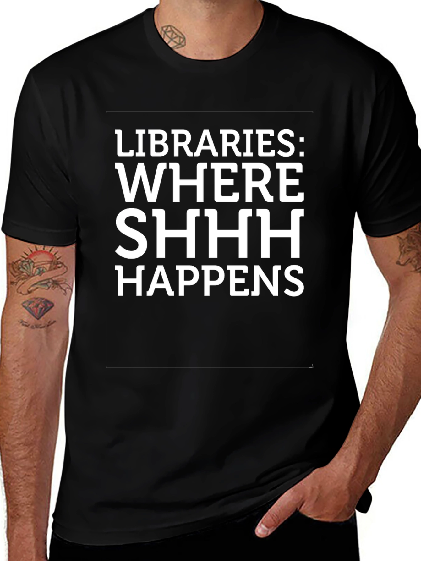 Libraries: Where SHHH Happens Graphic Tee