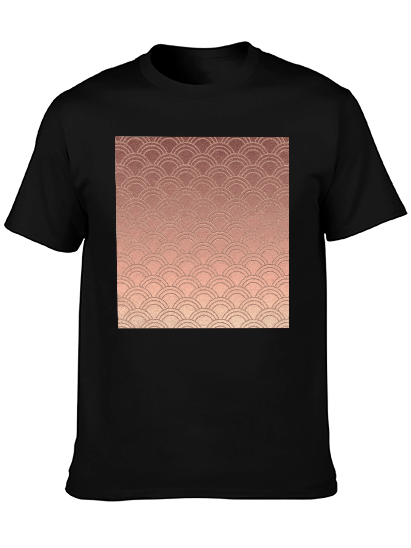 Stylish Copper Wave Graphic Tee
