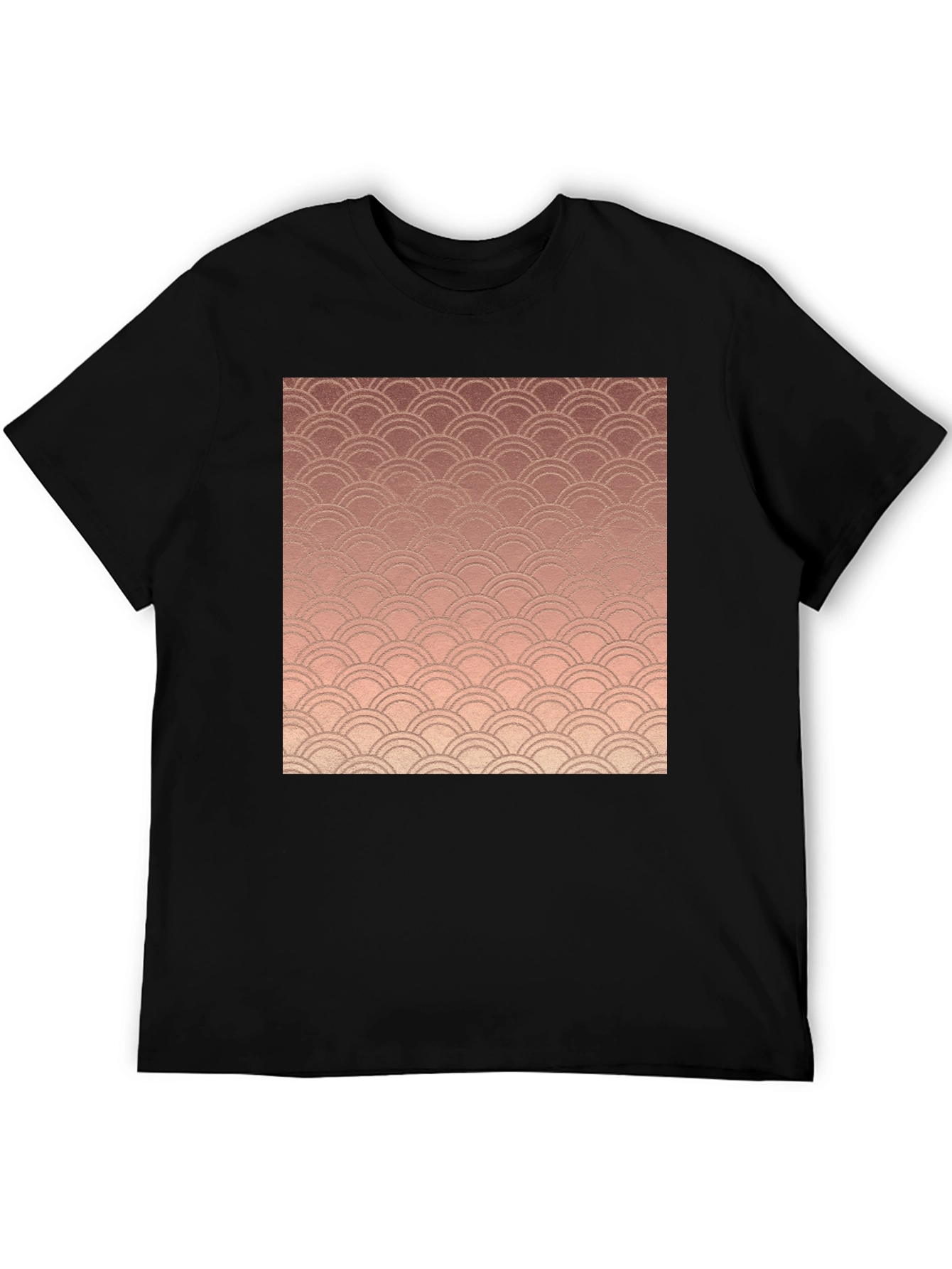 Stylish Copper Wave Graphic Tee