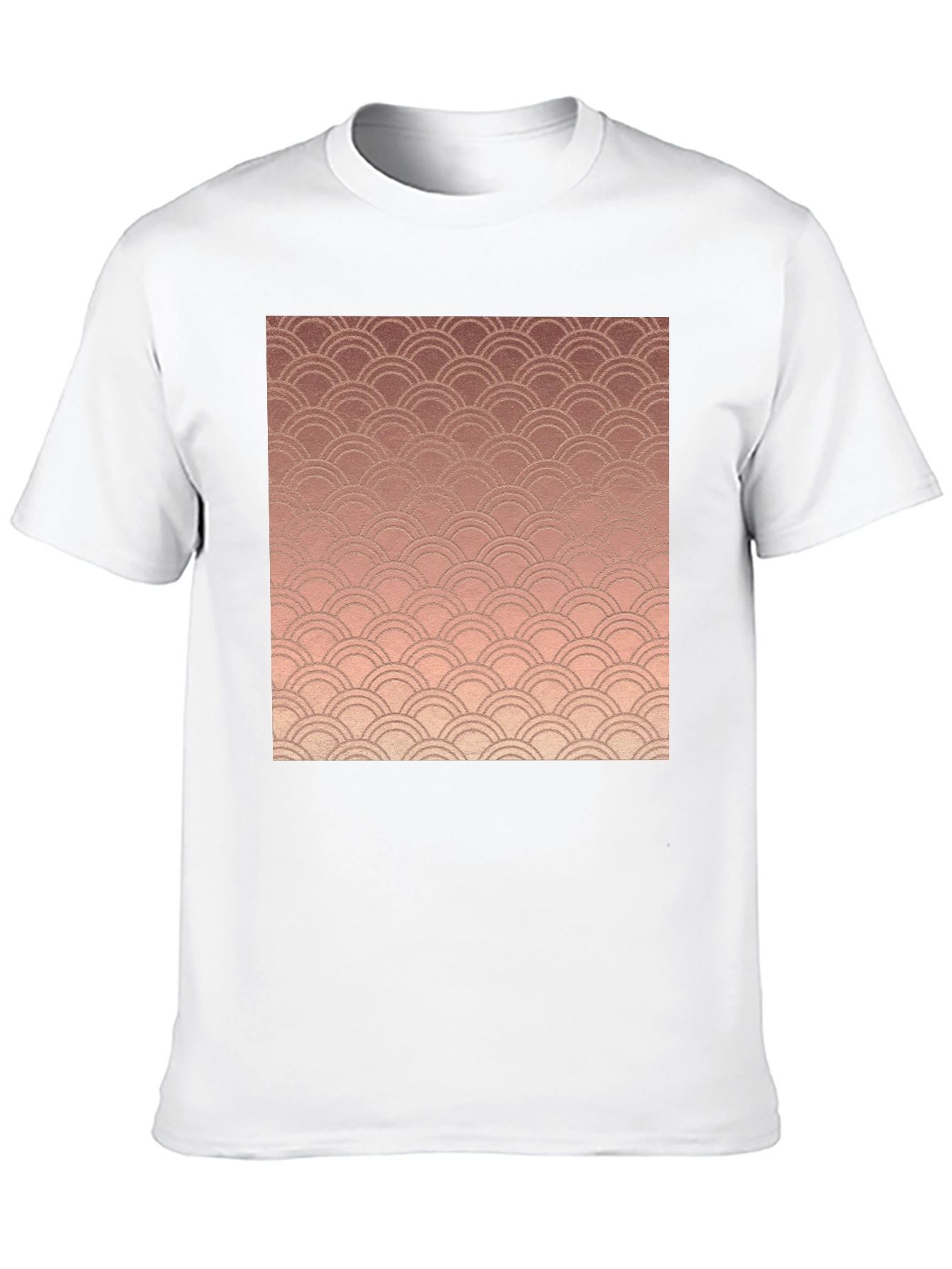 Stylish Copper Wave Graphic Tee