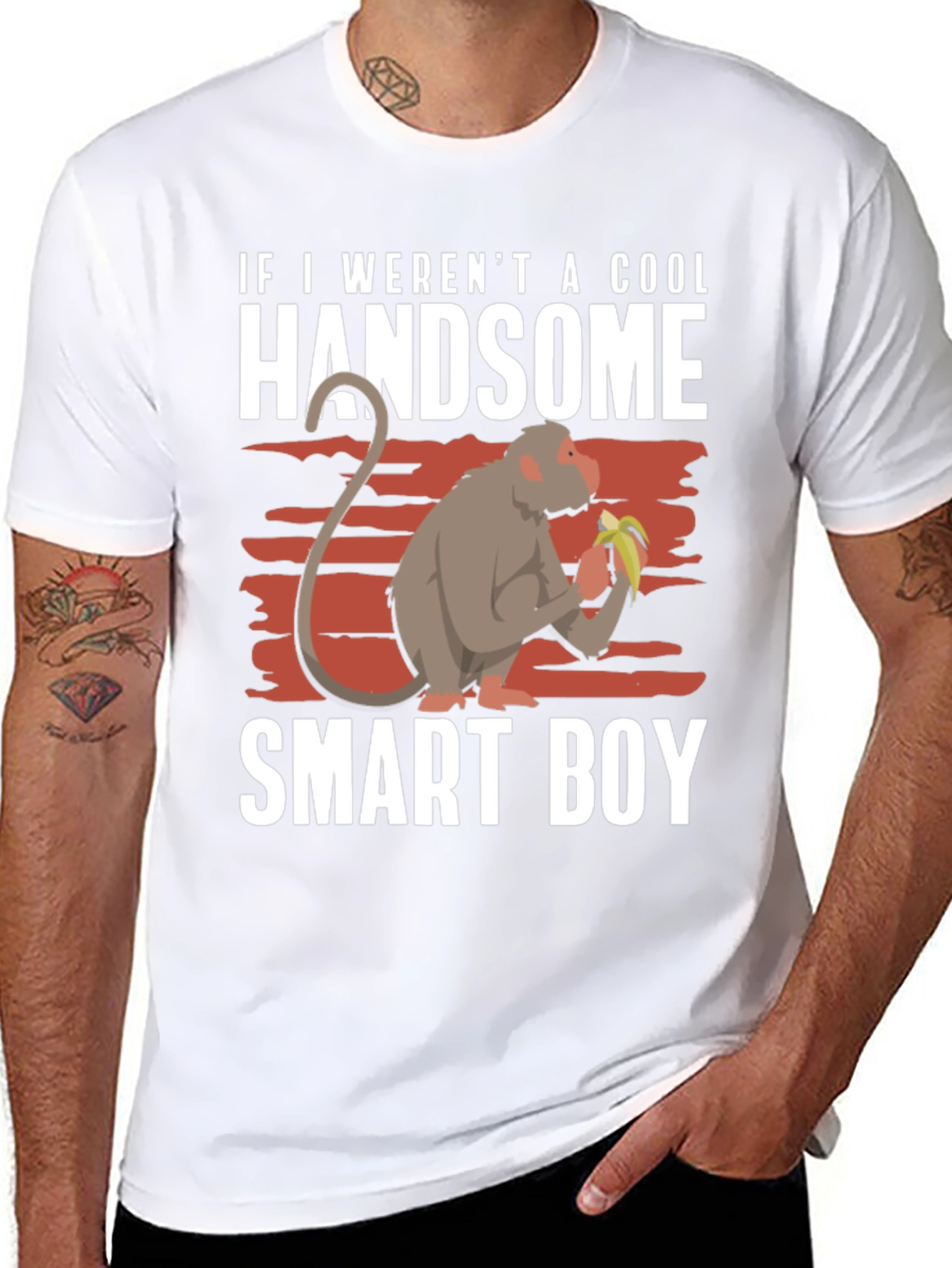 Cool Handsome Smart Boy Monkey T-Shirt