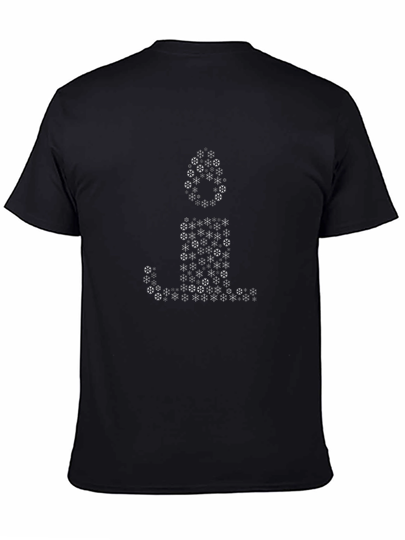 Snowflake Candle Graphic Tee - Black